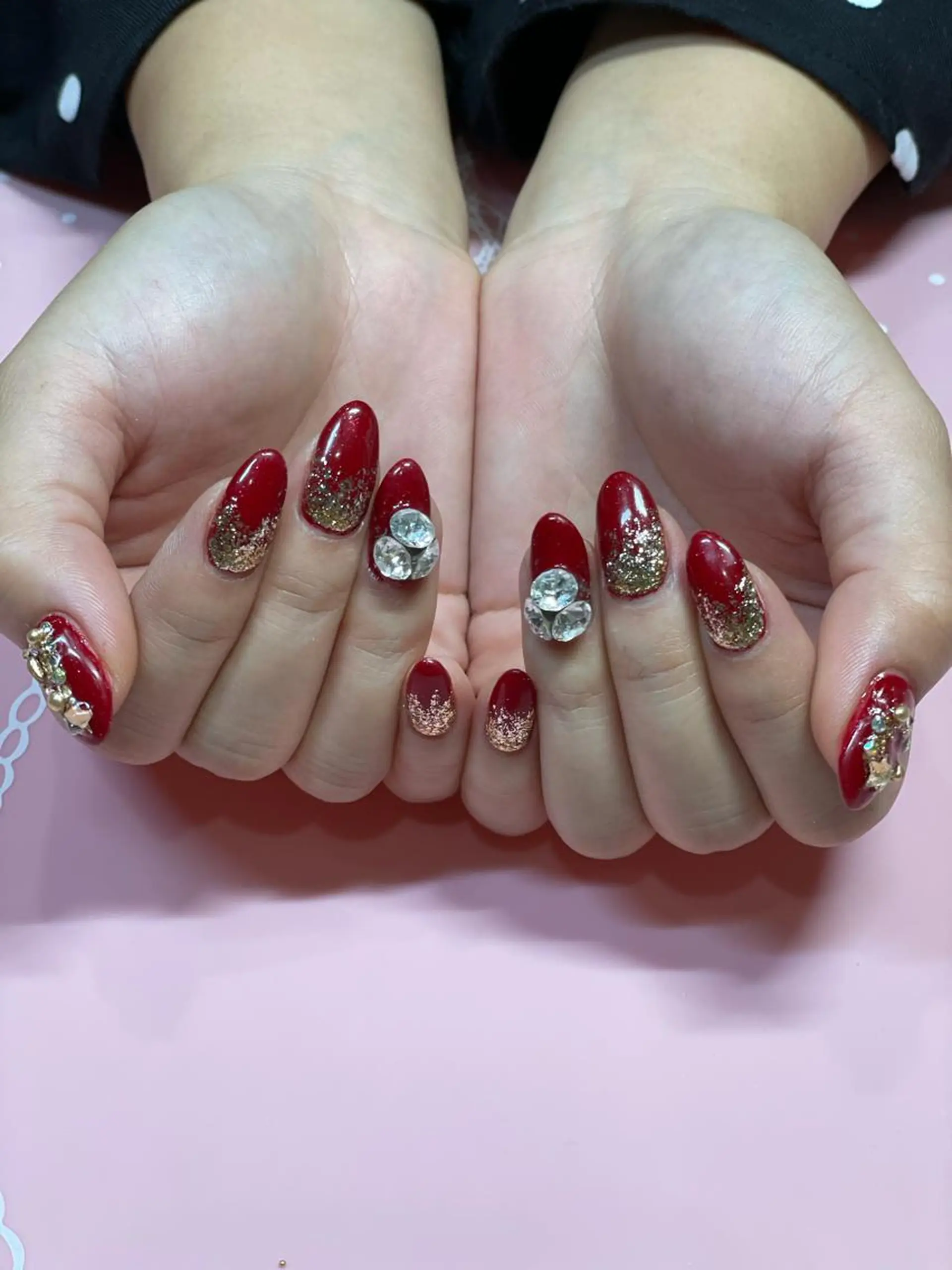 ミディアム ネイル ハンドネイル 《LB》ラブリエ Nail&eyeのマツエク・マツパデザイン