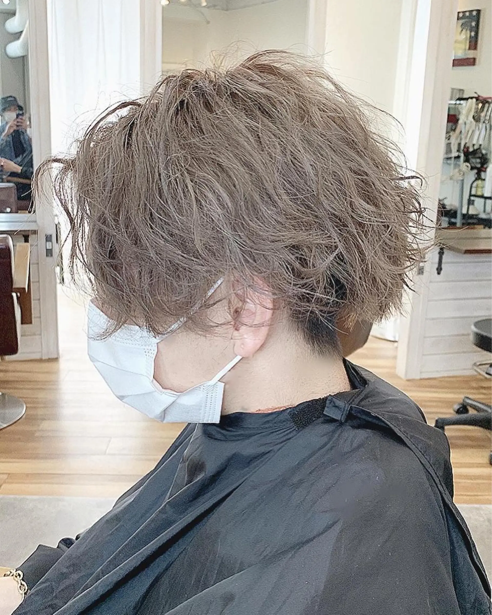 ショート ヘアカラー メンズパーマ 艶髪☆店長☆有馬のヘアスタイル