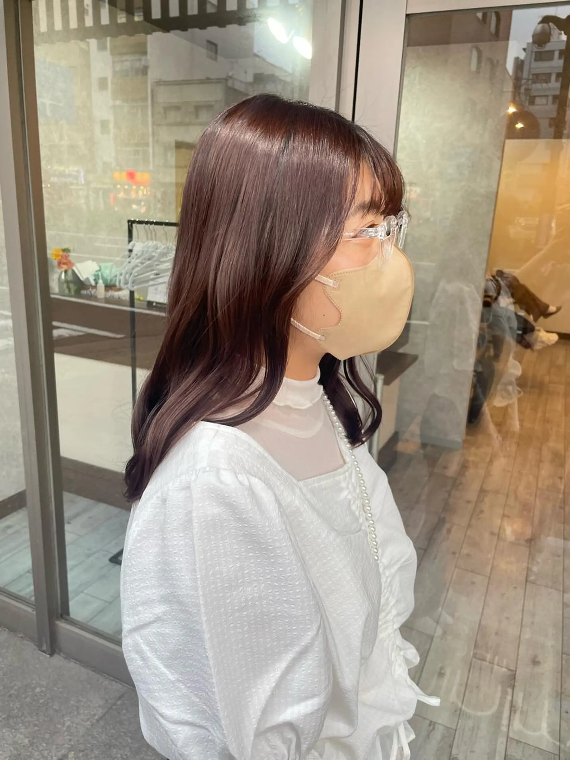 セミロング カラー カット ヘアカラー レイヤー/高橋 みく /池下/千種のヘアスタイル