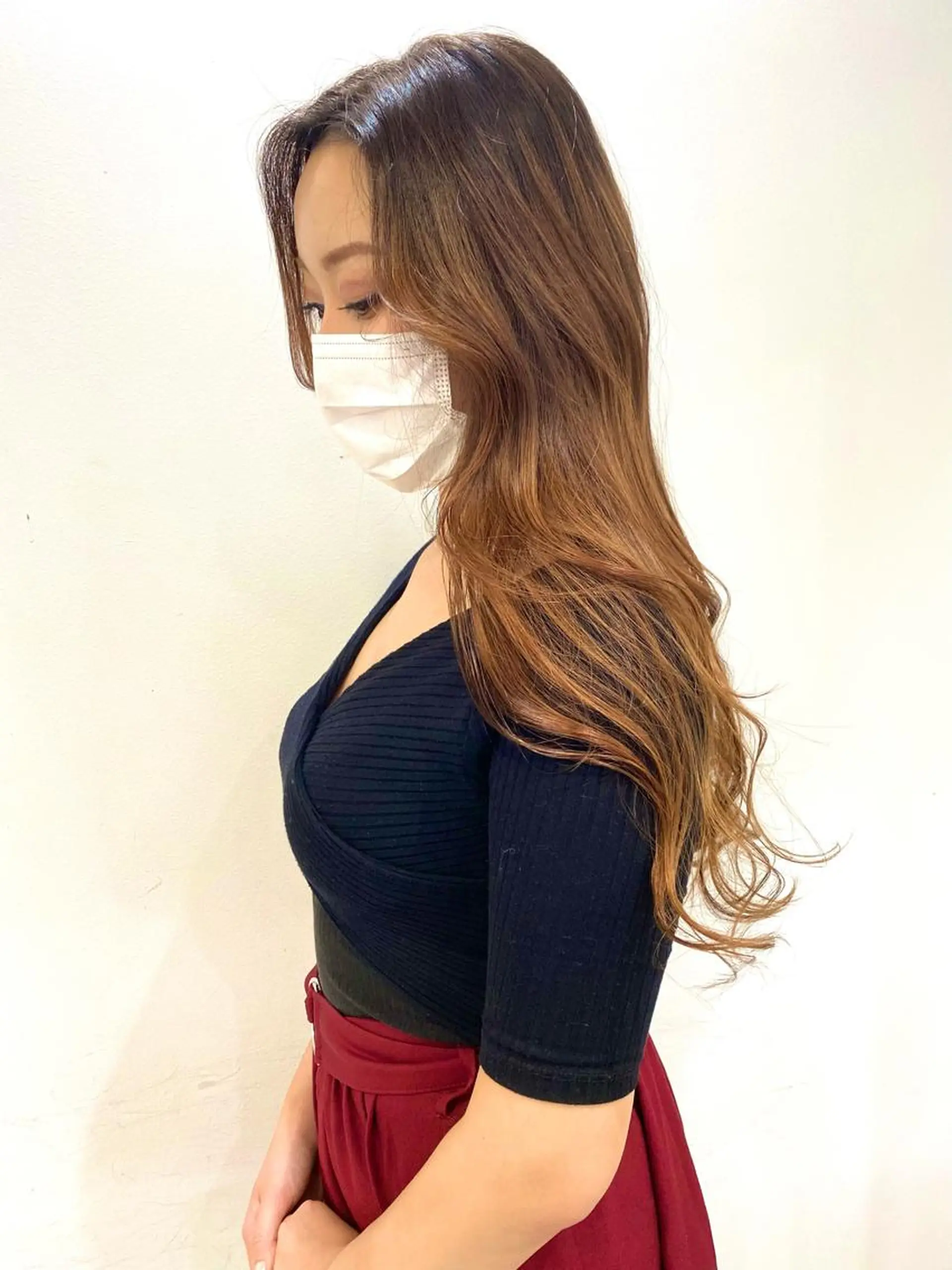 ロング カラー ヘアカラー トリートメント opus 店長大和 レイヤー/赤み消しのヘアスタイル