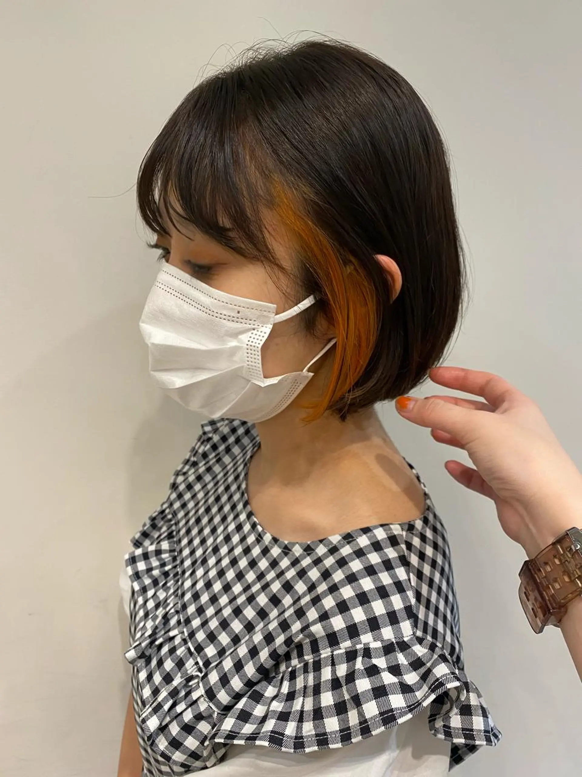 ショート カラー インナーカラー 透明感カラー/似合わ せカット/大島実加永のヘアスタイル