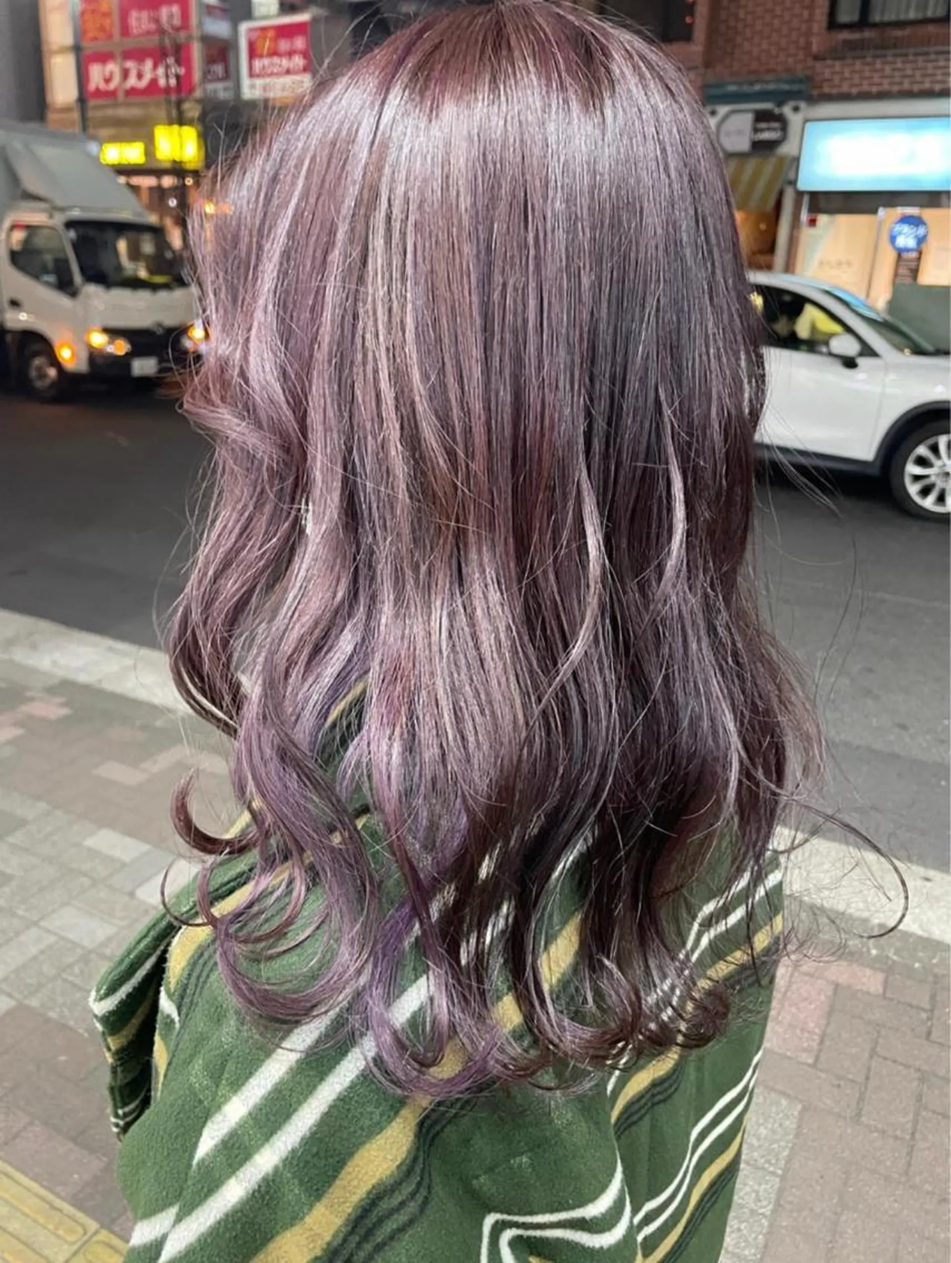 セミロング カラー ハイトーンカラー 学生 韓国レイヤー🇰🇷 🤍🎀honokaのヘアスタイル