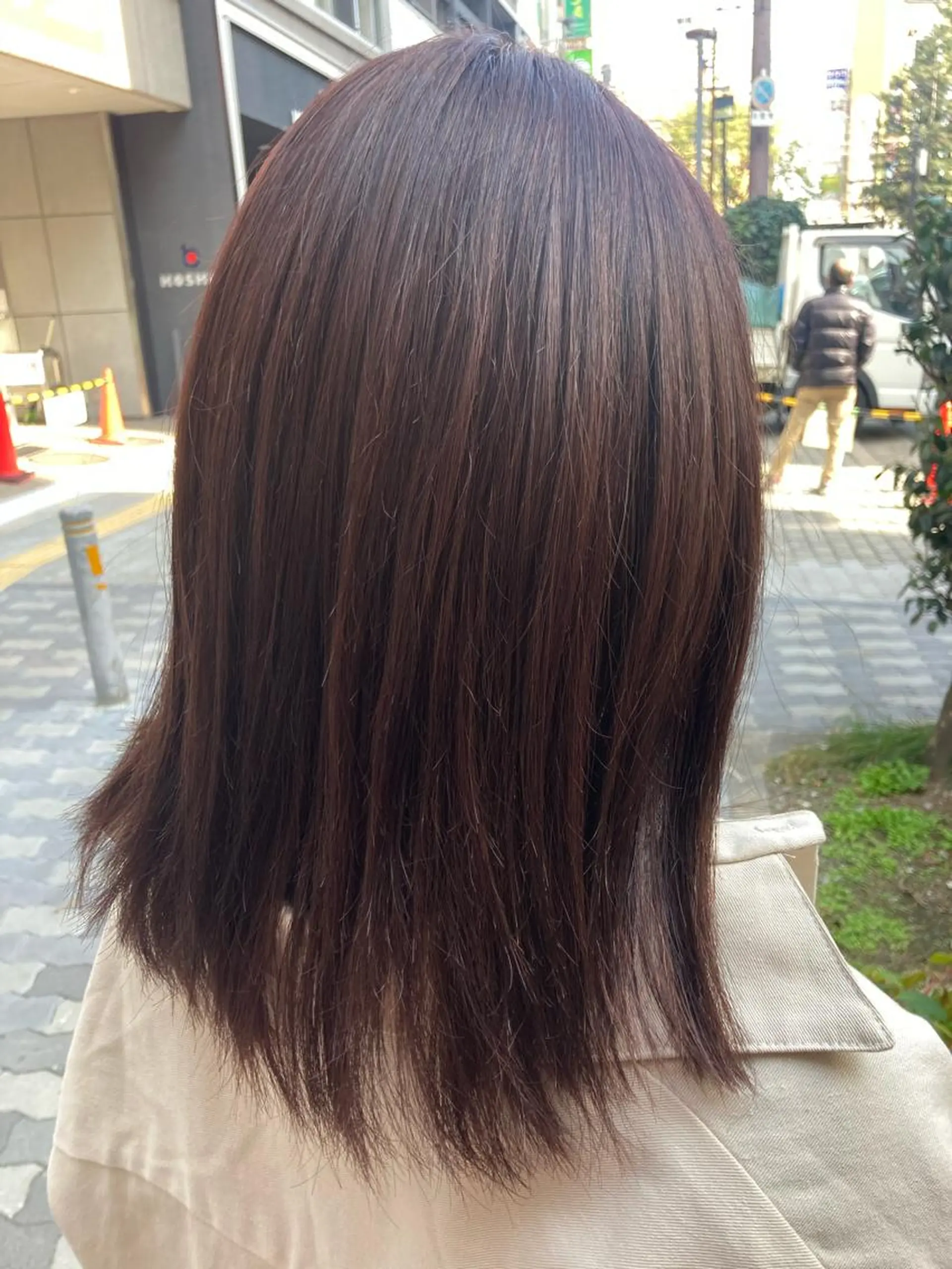 ミディアム カラー ブラウンカラー ピンクカラー ピンクブラウン カット ヘアカラー 💎髪質改善💎 西森千夏のヘアスタイル