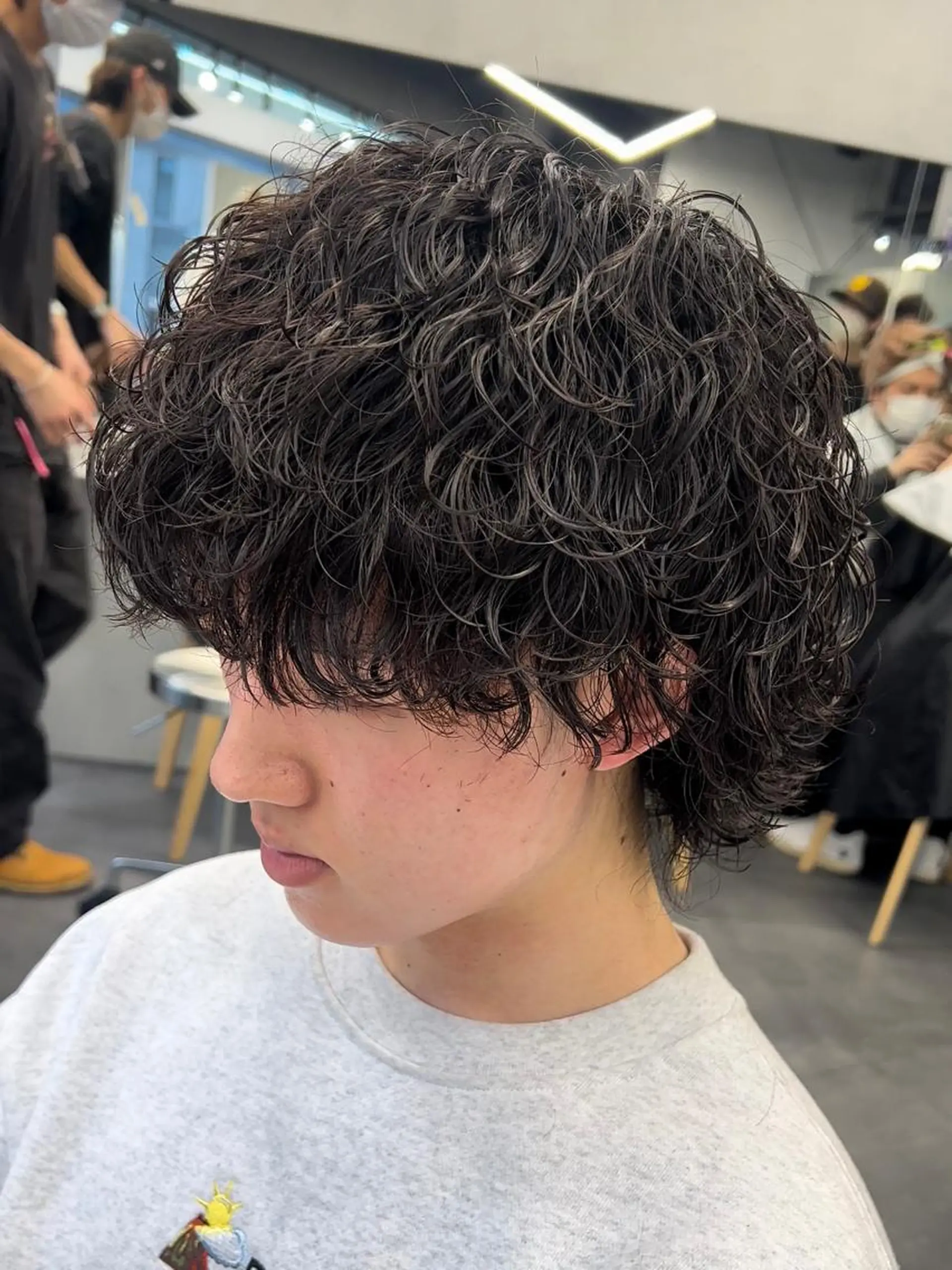ミディアム パーマ ヘアアレンジ メンズ fifth 石川 凪のヘアスタイル