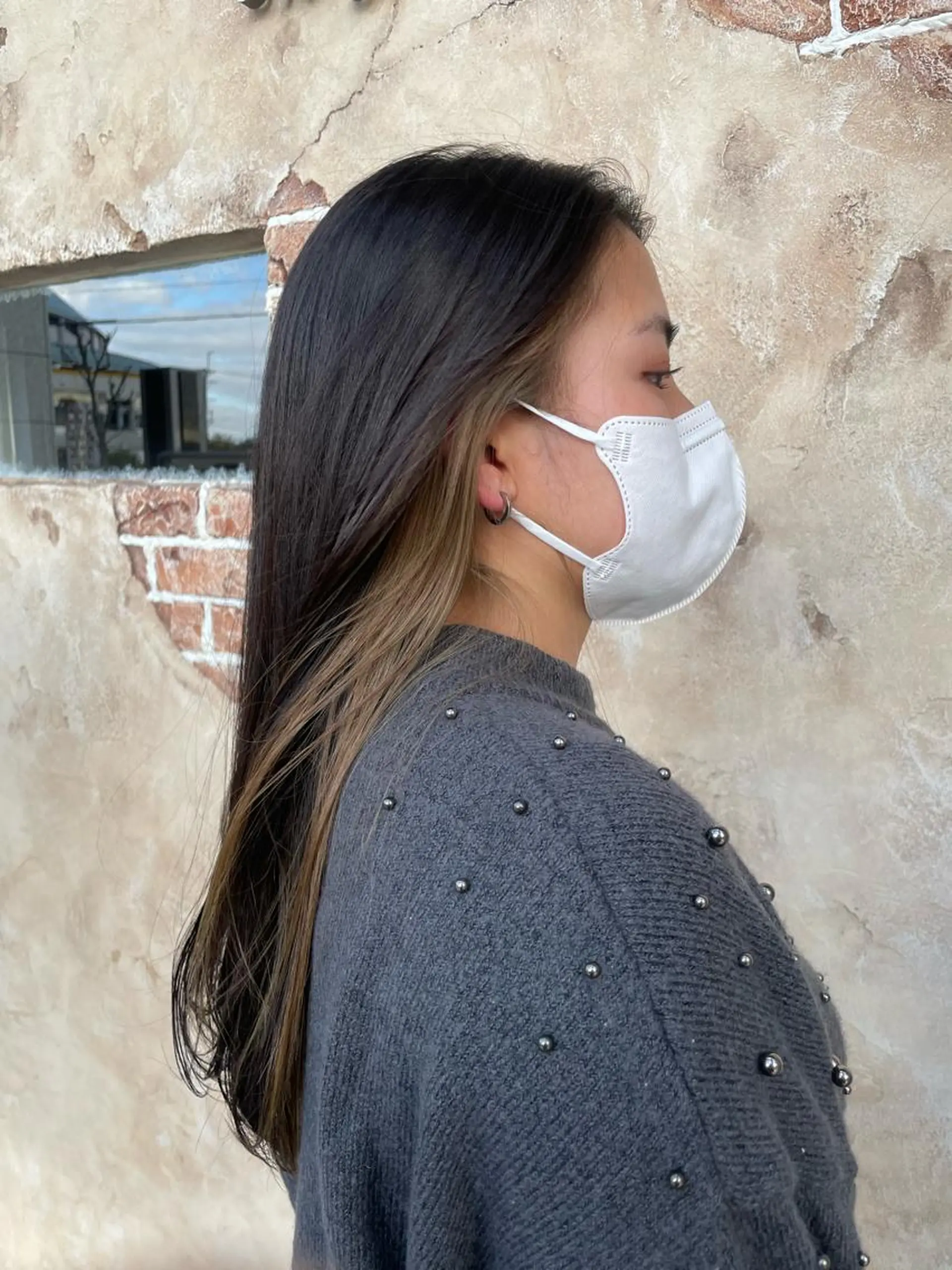 セミロング カラー ノンダメージサロン/ 豊中/美容室のヘアスタイル