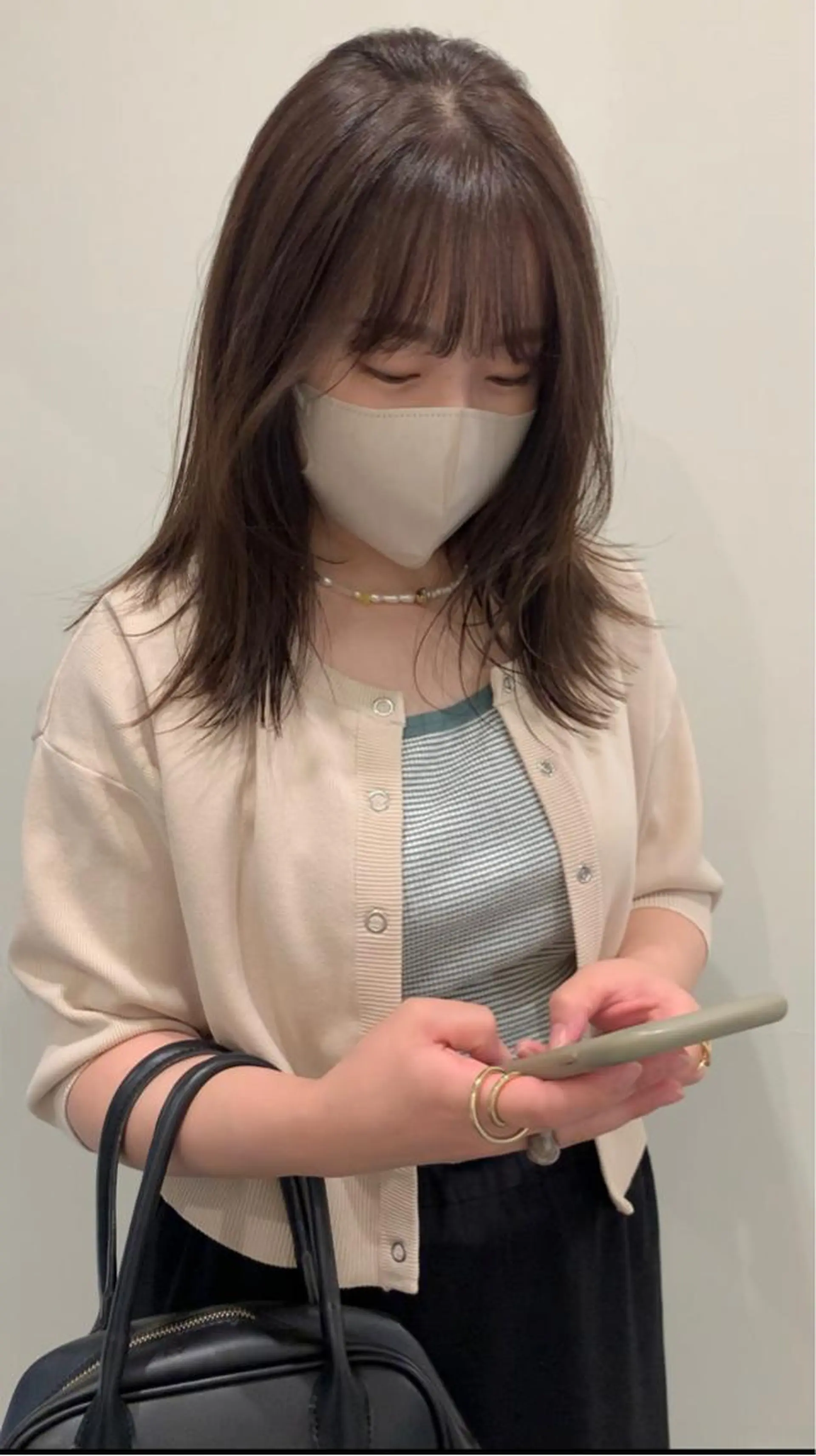 ロング カラー メンズ ベージュカラー ラベンダーカラー ラベンダーベージュ ヘアカラー トリートメント 落合希 Olivebeigeのヘアスタイル