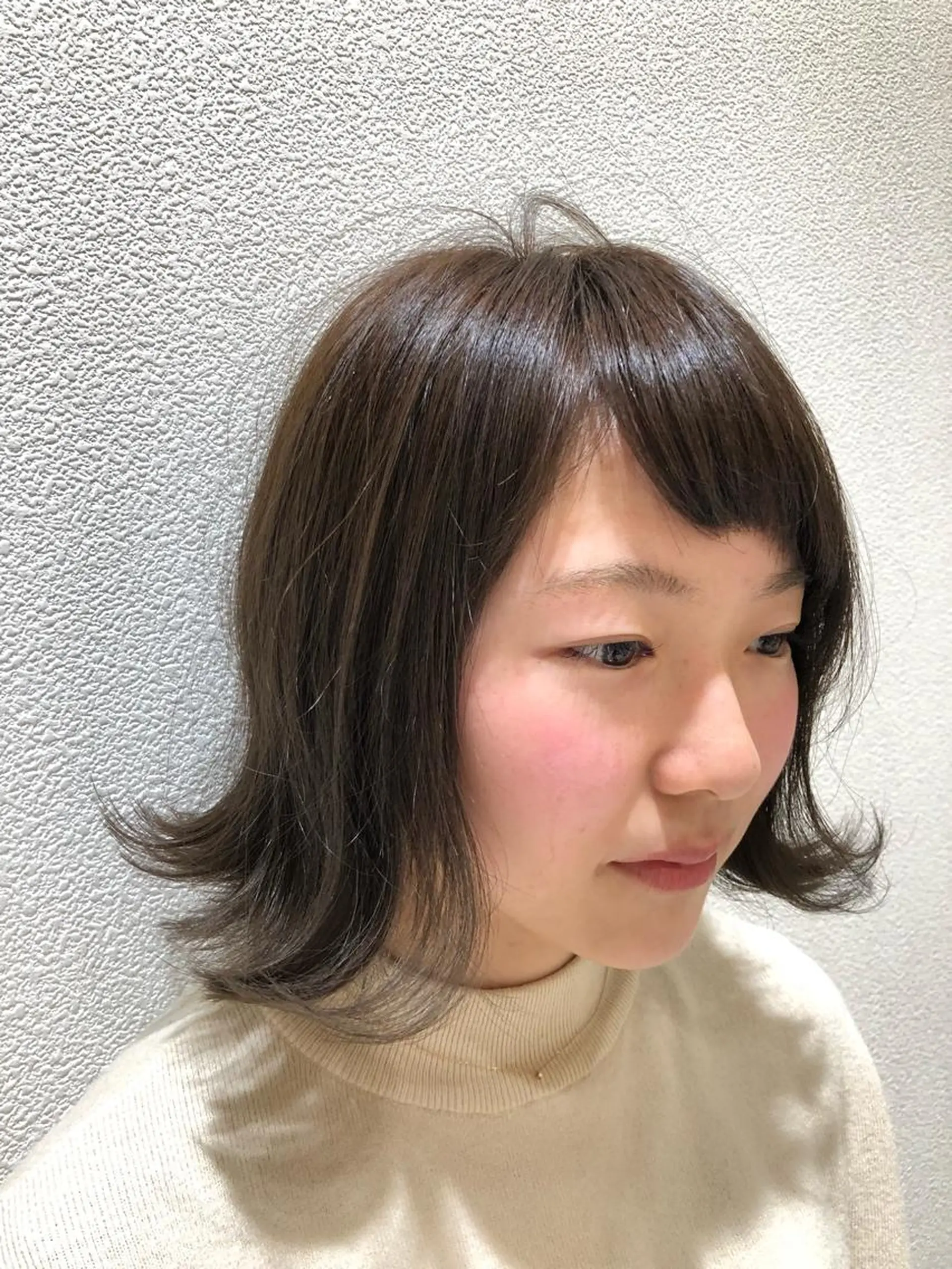 ミディアム アッシュ 福元 保雄のヘアスタイル