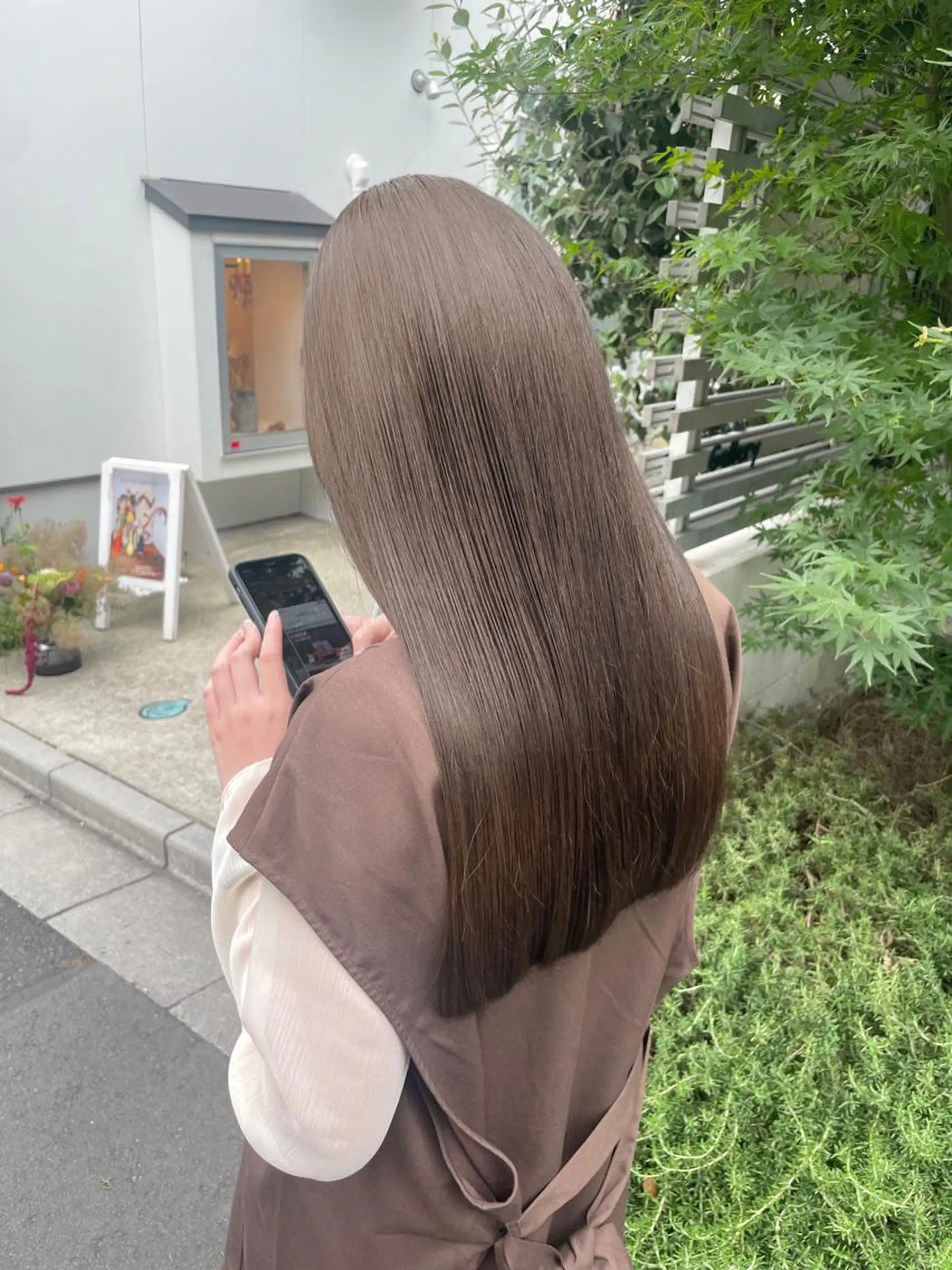 ロング カラー ヘアカラー トリートメント 顔周りカット× 髪質改善【リョウ】のヘアスタイル