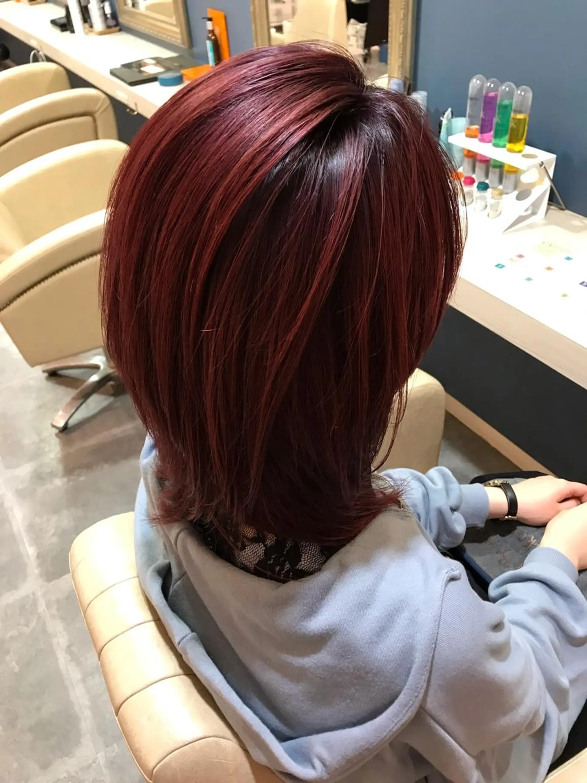 ミディアム カラー 松井 博徳のヘアスタイル