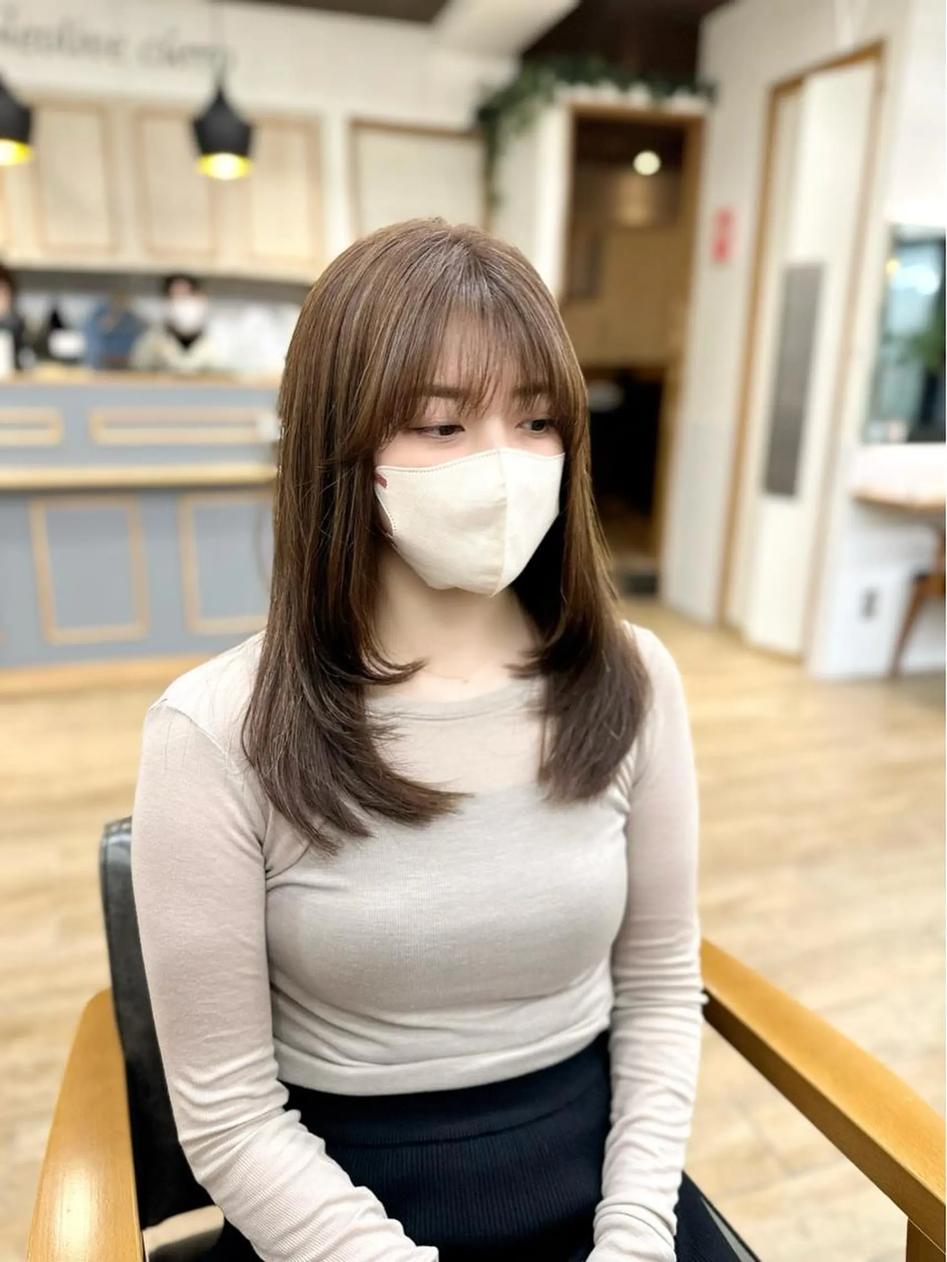 ロング カラー パーマ ヘアアレンジ メンズ キッズ ネイル マツエク・マツパ アイブロウ カット ヘアカラー レイヤーカット 🌿透け感カラーのヘアスタイル