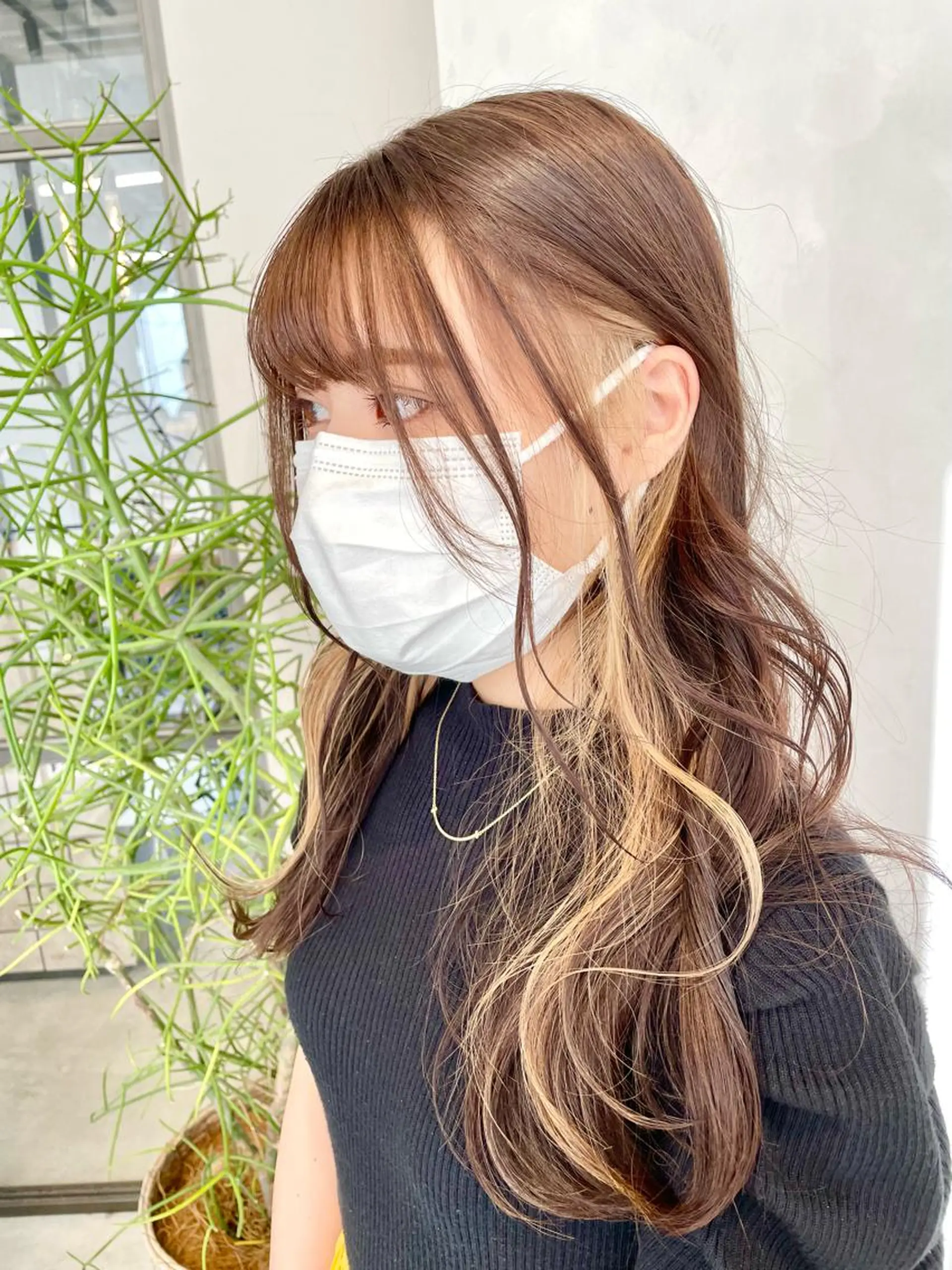 ロング カラー イヤリングカラー ハイトーン×レイヤー ／遠藤将太のヘアスタイル