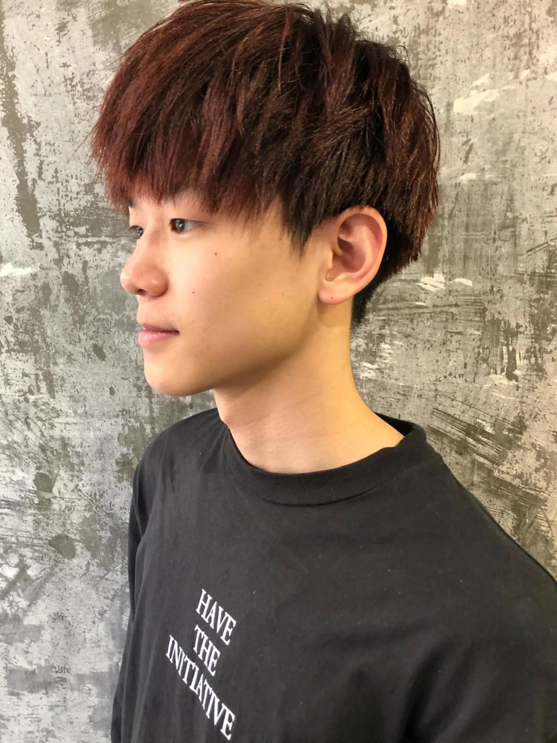 カラー メンズ メンズブリーチ ブリーチ ブリーチなしカラー レッドカラー カット ヘアカラー Pia ツボイ ケイタのヘアスタイル