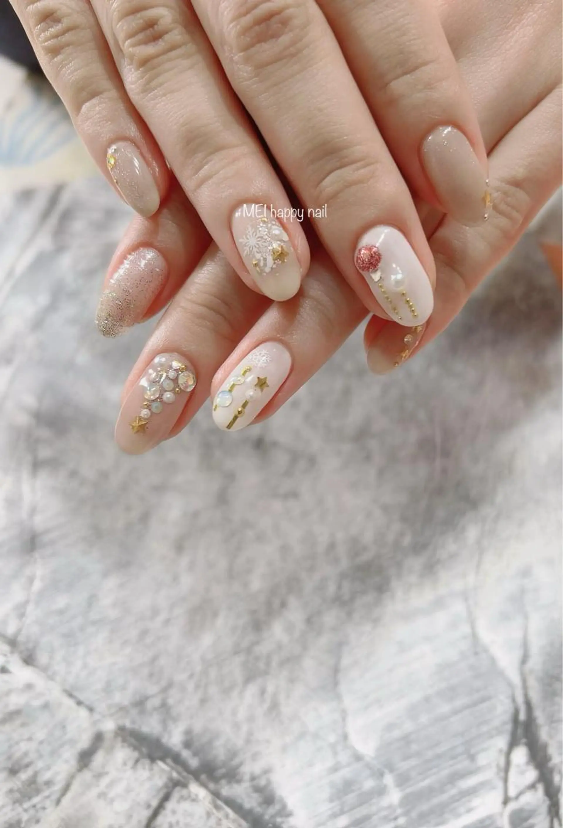 ネイル 北浦和 自爪育成ケアのネイルデザイン