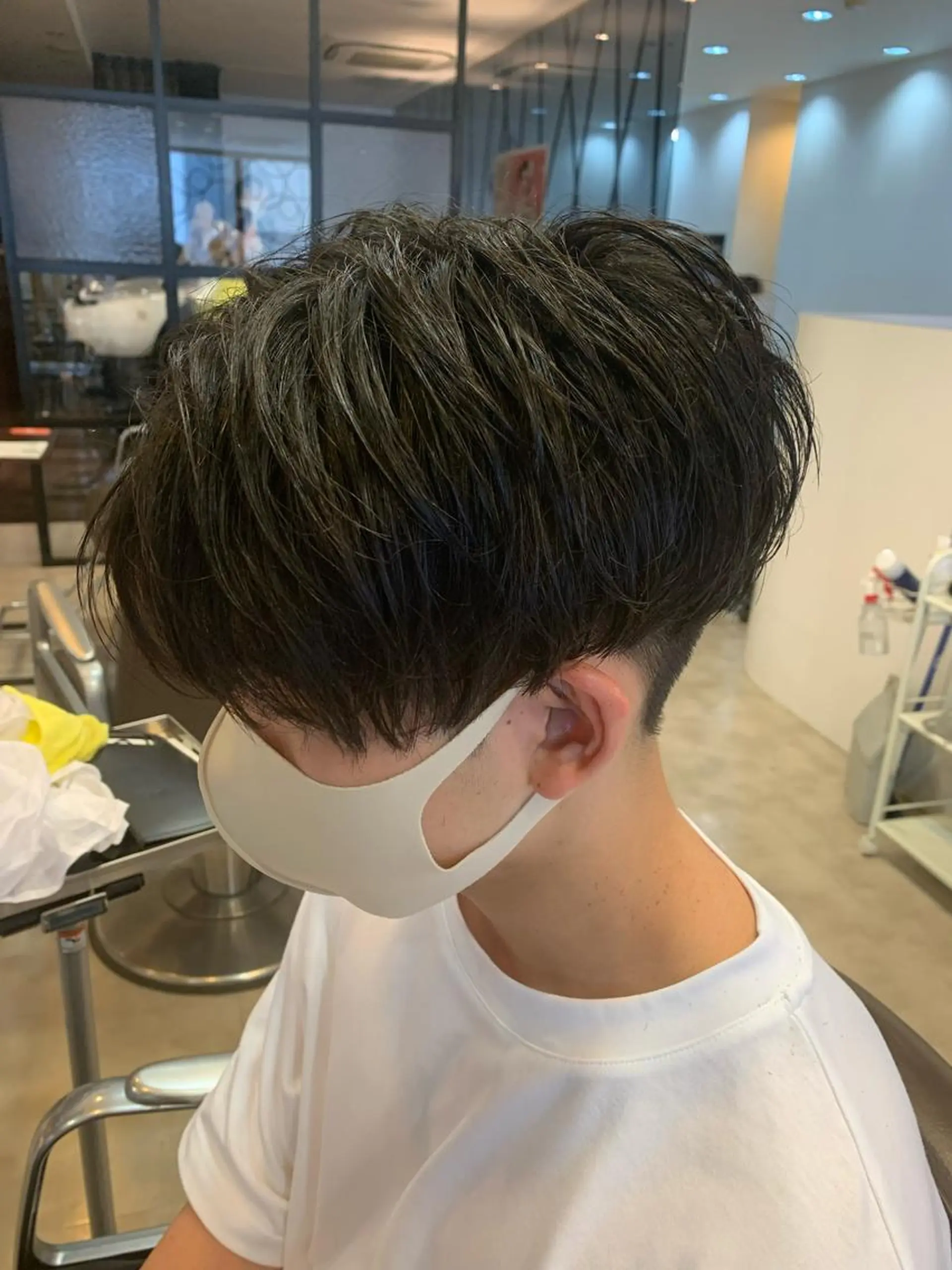 ショート メンズ カット ヘアセット メンズパーマ/難波/ 心斎橋　室園亮佑のヘアスタイル