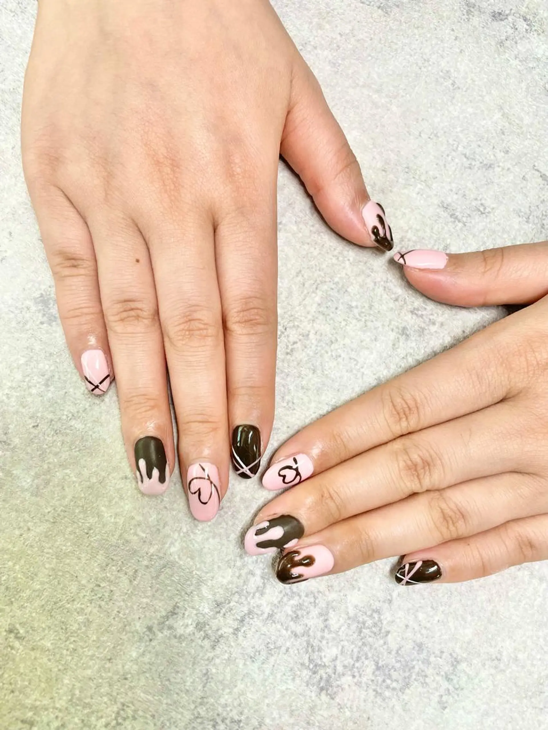 ネイル バレンタイン ハンドネイル ハンドケア FASTNAIL PLUS 新宿店のネイルデザイン