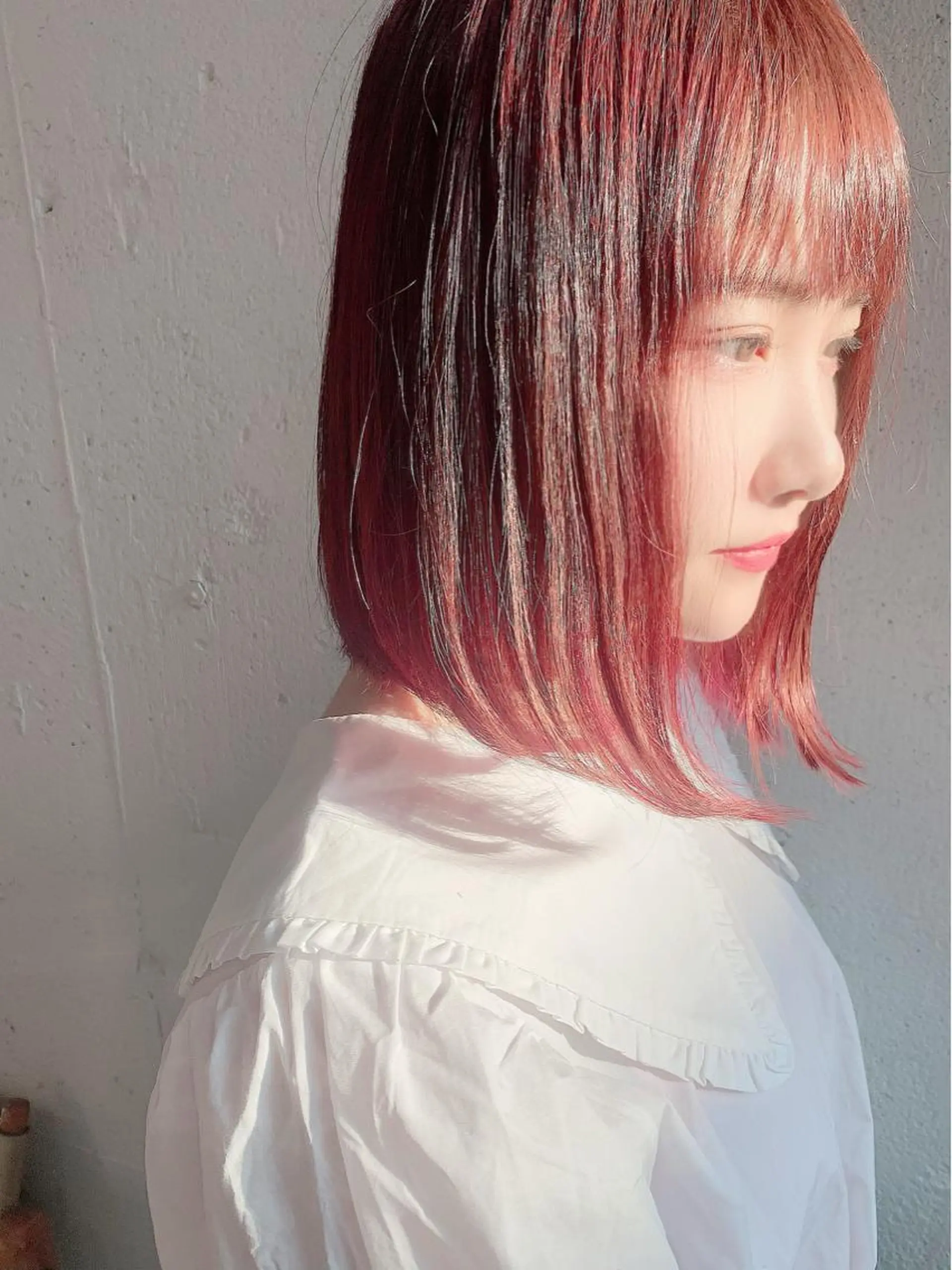 ミディアム カラー ボブ カット ヘアカラー トリートメント 💛丁寧さNo.🥇 🧸片山智裕💛のヘアスタイル