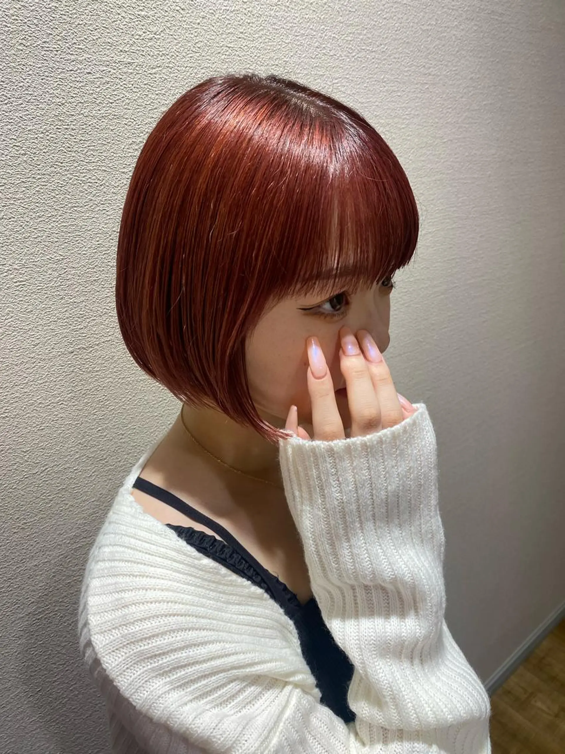ショート カラー ヘアアレンジ 切りっぱなしボブ ショートボブ 黒髪 ブリーチ ブルーカラー 似合わせレイヤー/ Wカラー🧸こころのヘアスタイル