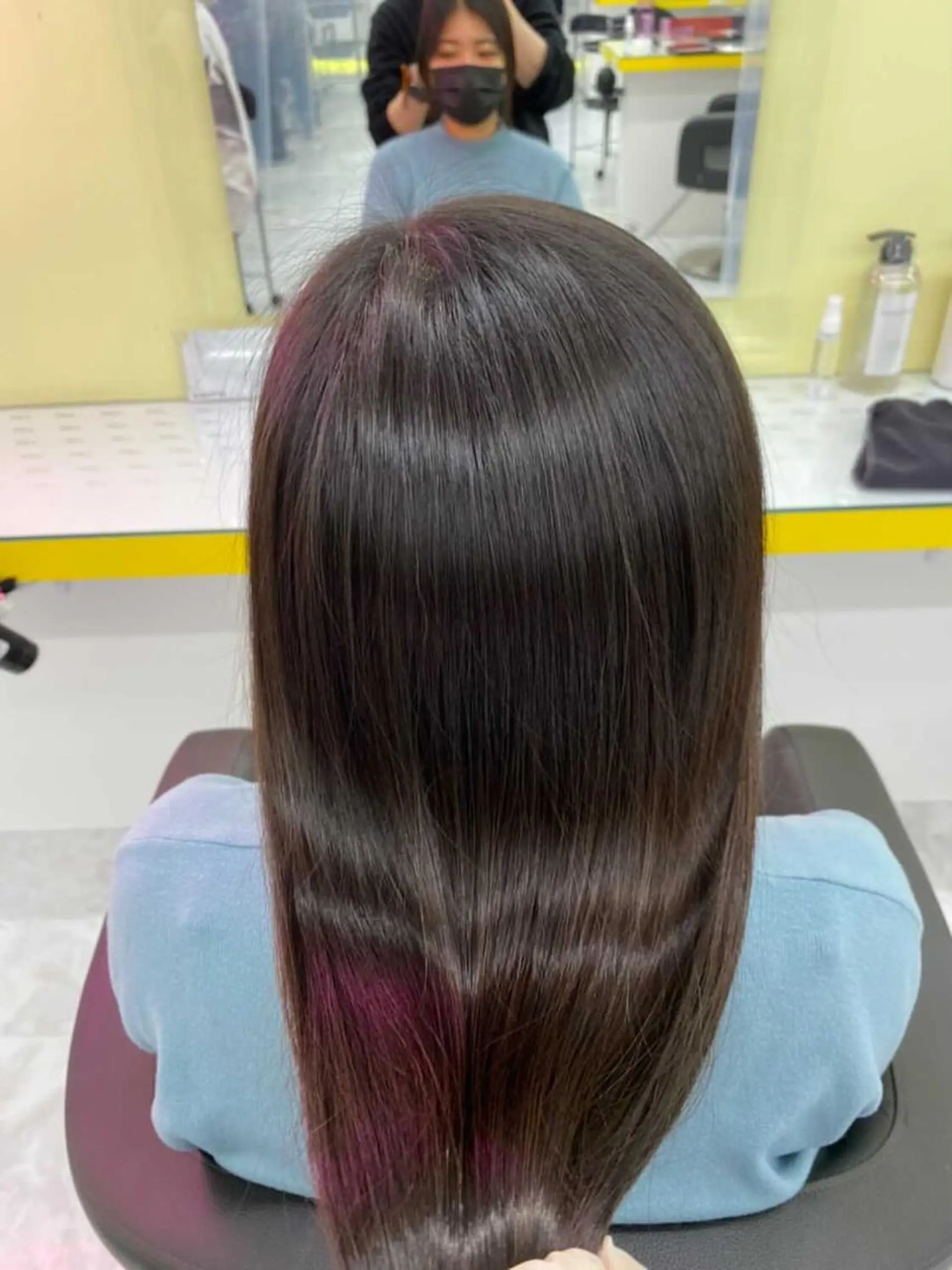 セミロング カラー パーマ ヘアアレンジ ネイル マツエク・マツパ 韓国風ベージュ🤎 赤みなし🌿横浜🤎のヘアスタイル