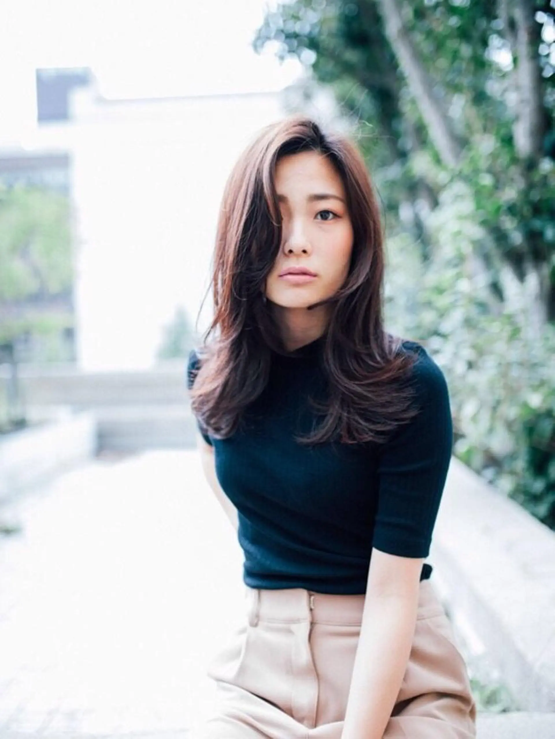 ロング カラー アッシュ 相武台ショート特化 💐川崎希💐のヘアスタイル