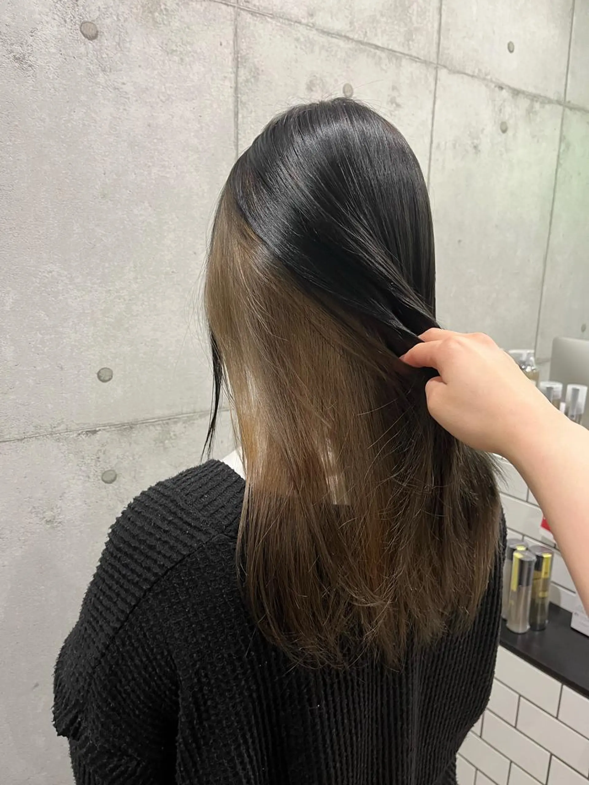 ロング カラー カット ヘアカラー ヘアセット newi赤羽 HINATAのヘアスタイル