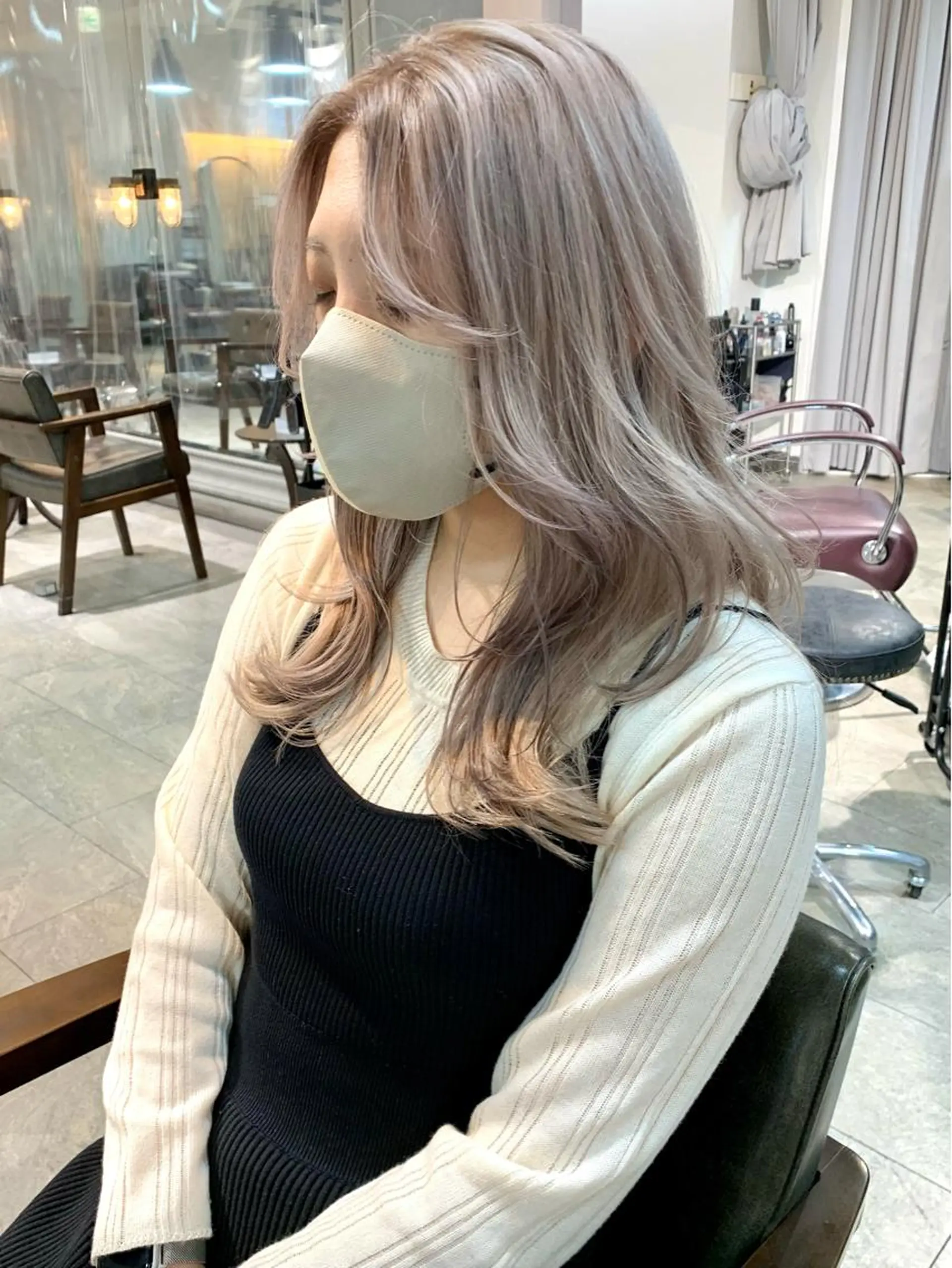 ミディアム カラー ヘアアレンジ カット ヘアカラー トリートメント ヘッドスパ ヘアセット ハイトーン/美髪矯正 🍃大江拓実のヘアスタイル