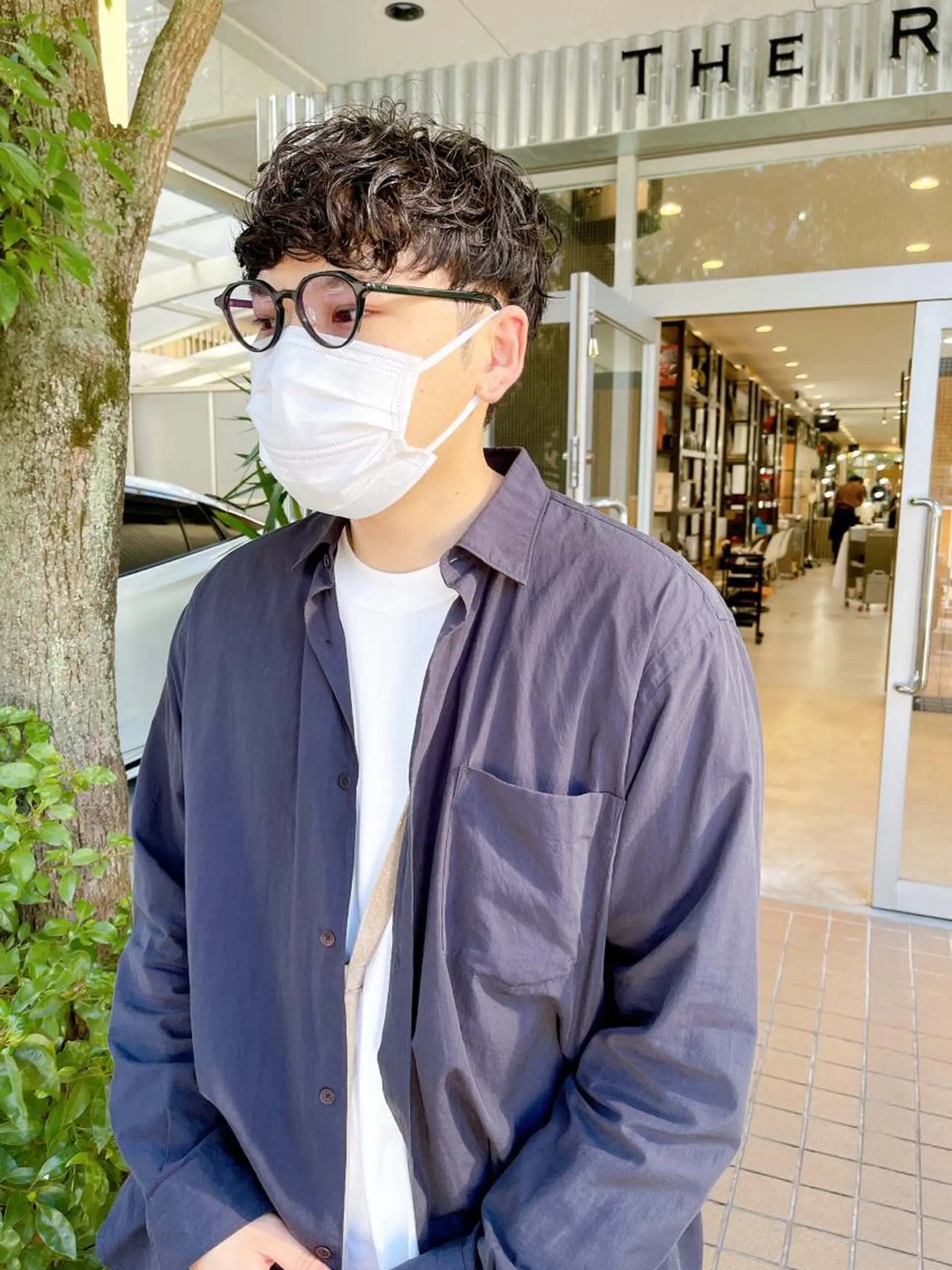 ショート パーマ メンズ マッシュ メンズパーマ カット ヘアカラー パーマ 縮毛矯正 トリートメント メンズパーマ タカキリョウのヘアスタイル