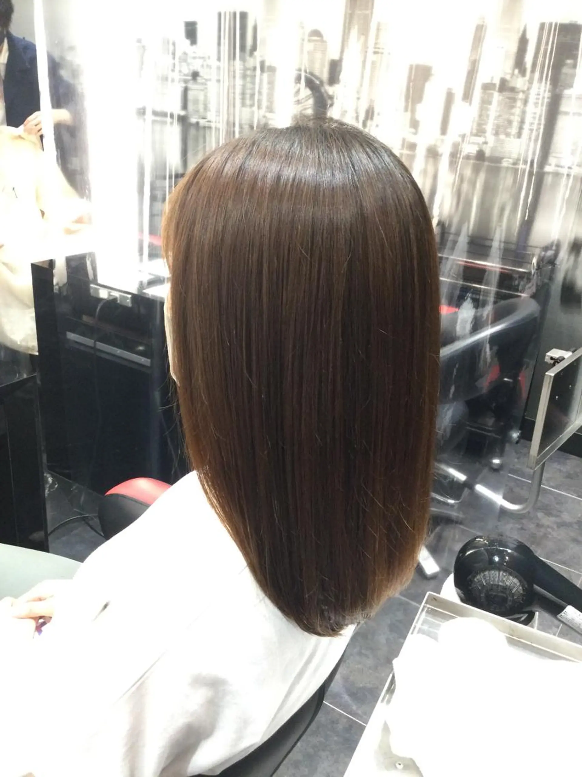 セミロング カラー パーマ Annon プライベートサロンのヘアスタイル