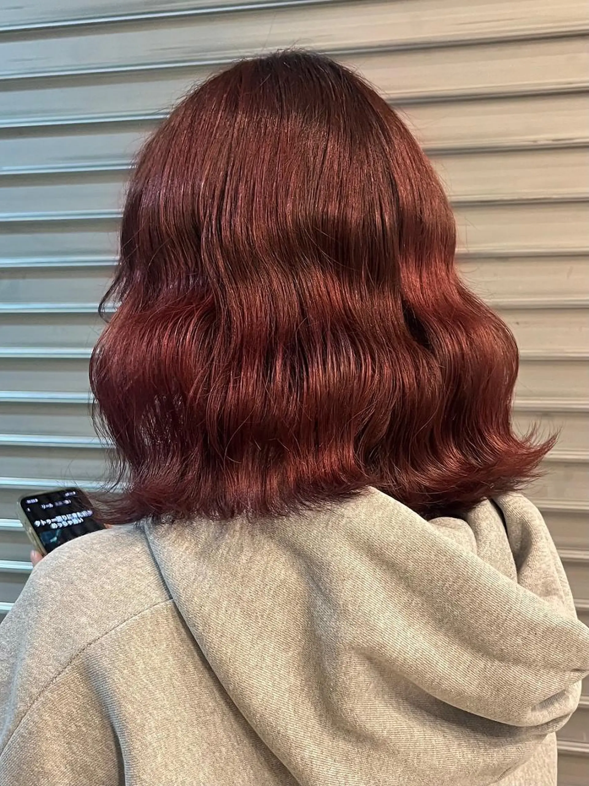 ミディアム カット ヘアカラー momoca/松本/ 暖色カラー/ボブのヘアスタイル