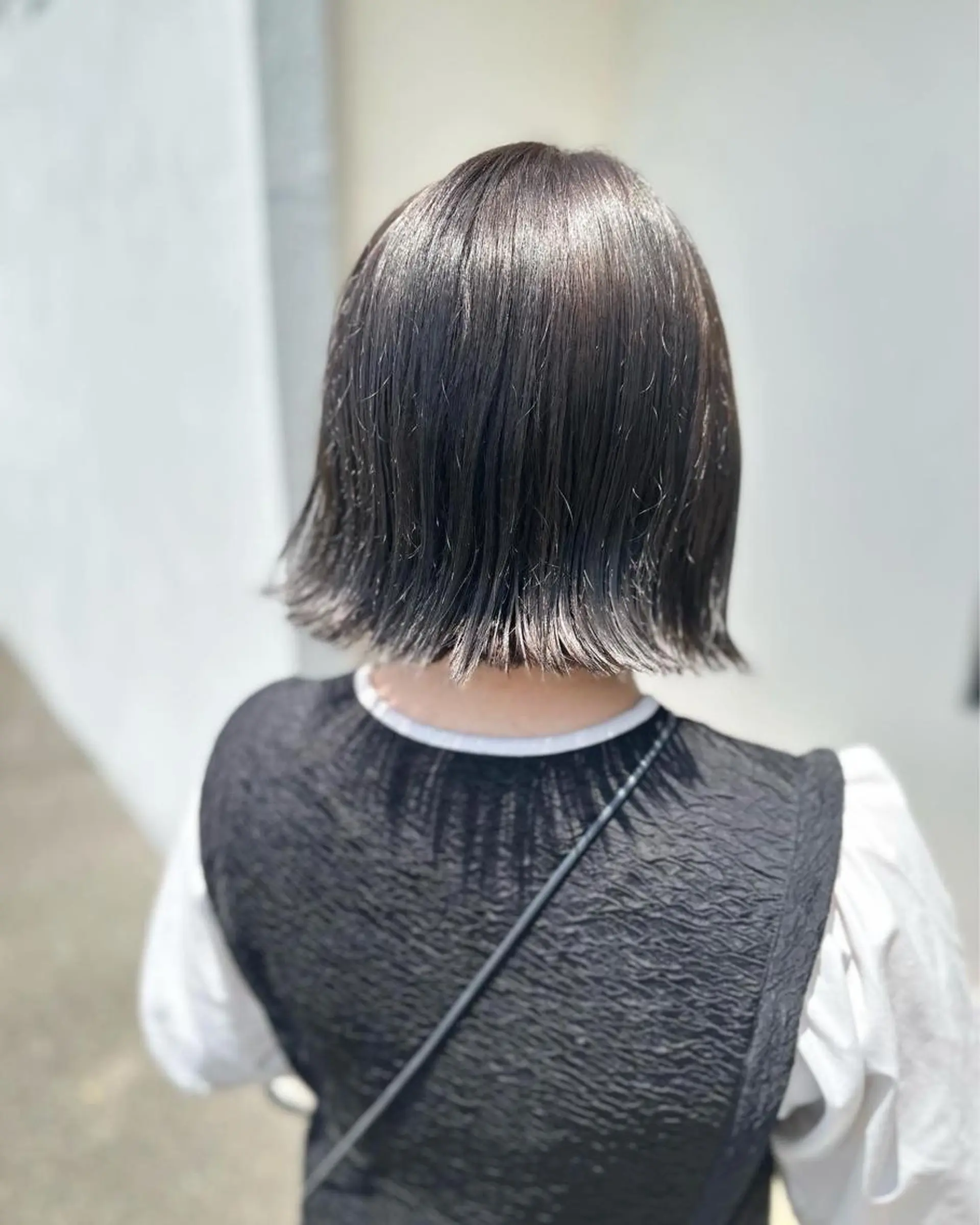 ミディアム カラー ハイライトカラー ボブ ハイライト カット ヘアカラー トリートメント 荒木 ひろかのヘアスタイル