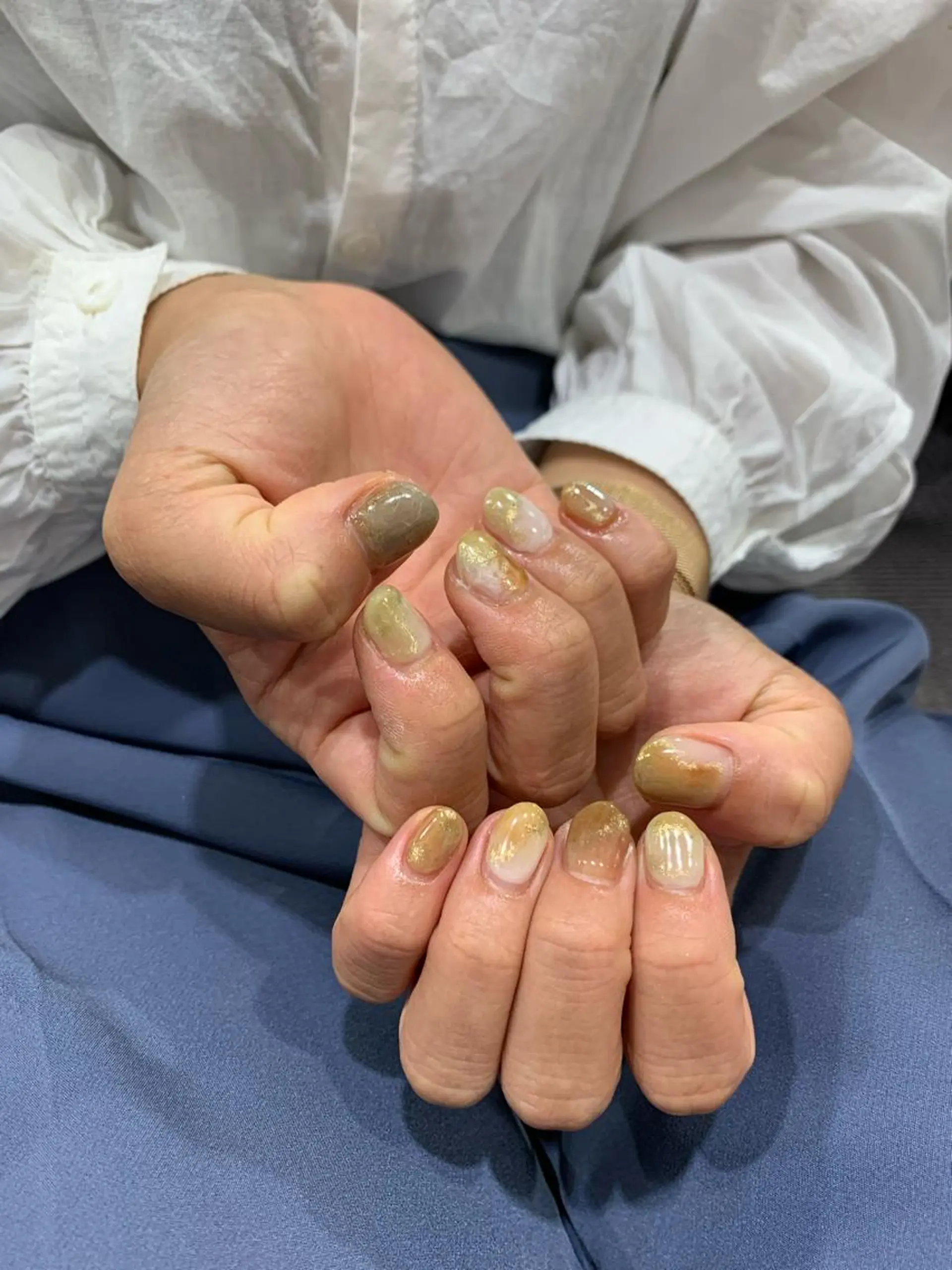 ネイル 海外girl🤎 透明感ベージュmaoのヘアスタイル