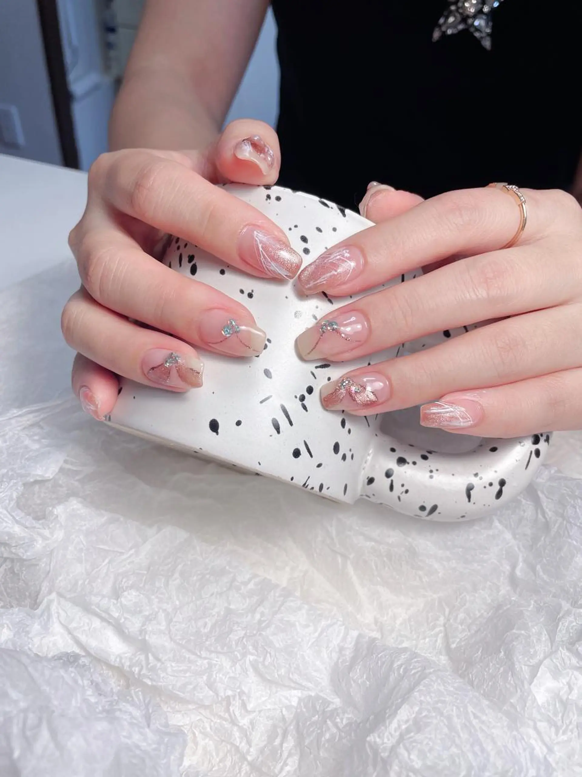 ネイル ハンドネイル M🌷nail 長さだし専門店のネイルデザイン