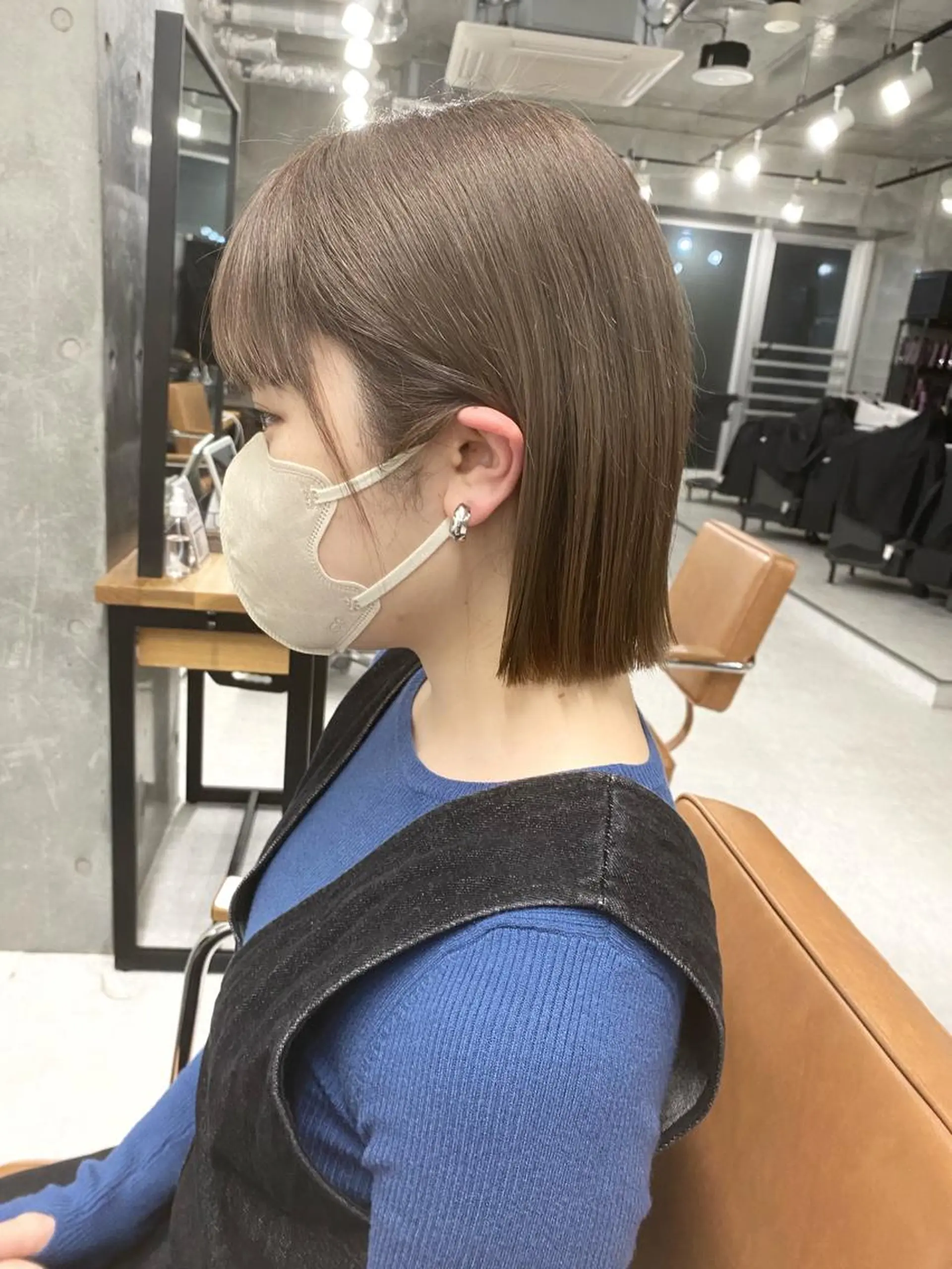 ミディアム カラー ヘアアレンジ 🌷FUKA🌷 まろやかハイトーンのヘアスタイル