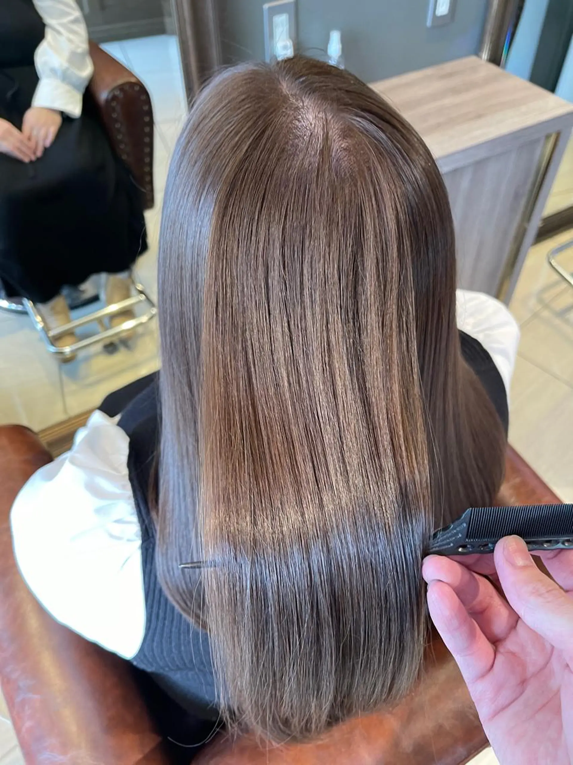 ロング 韓国風ヘア ロング 縮毛矯正 ヘアカラー トリートメント 六本木縮毛矯正/髪質 改善/LOANA鈴木のヘアスタイル