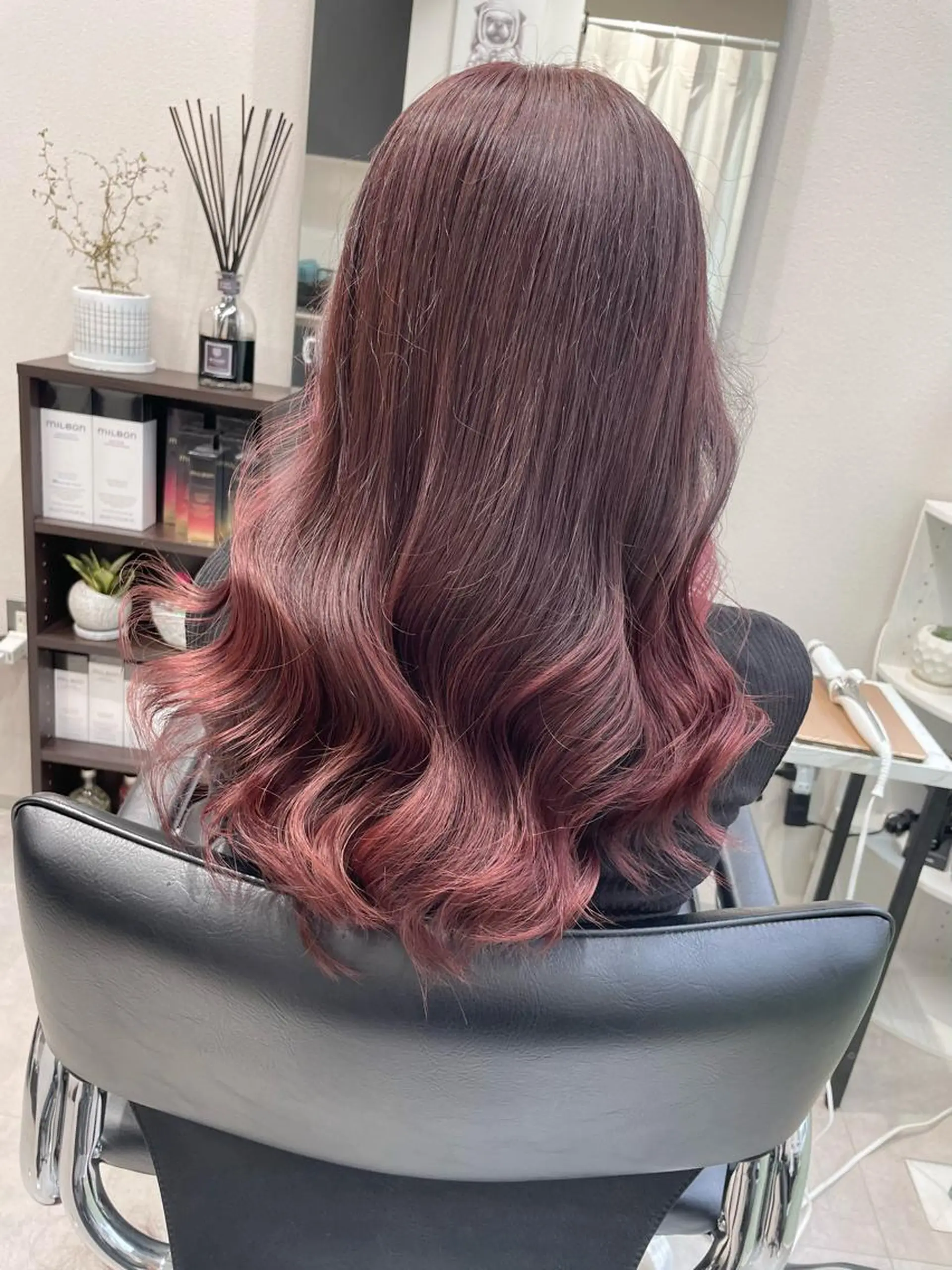 ロング カラー カット ヘアカラー トリートメント 髪質改善will hairdesignのヘアスタイル