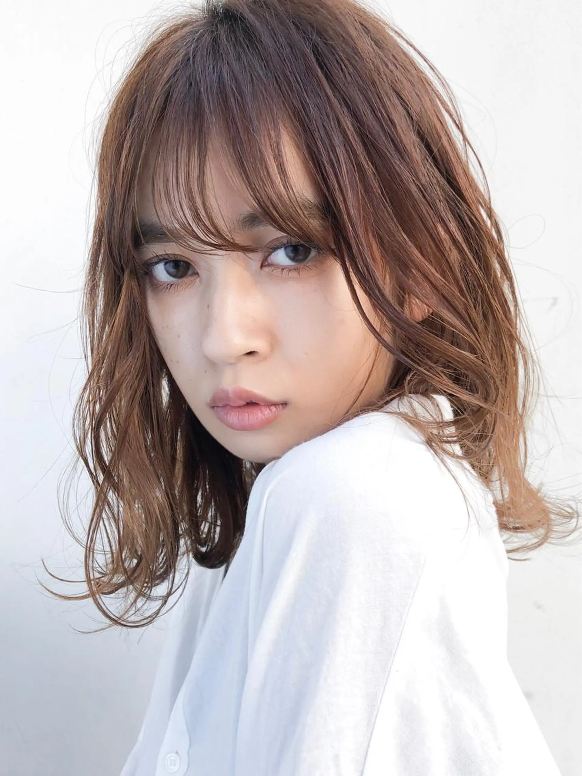 ミディアム カラー 髪質改善/縮毛矯正/ トリートメント/庭田のヘアスタイル