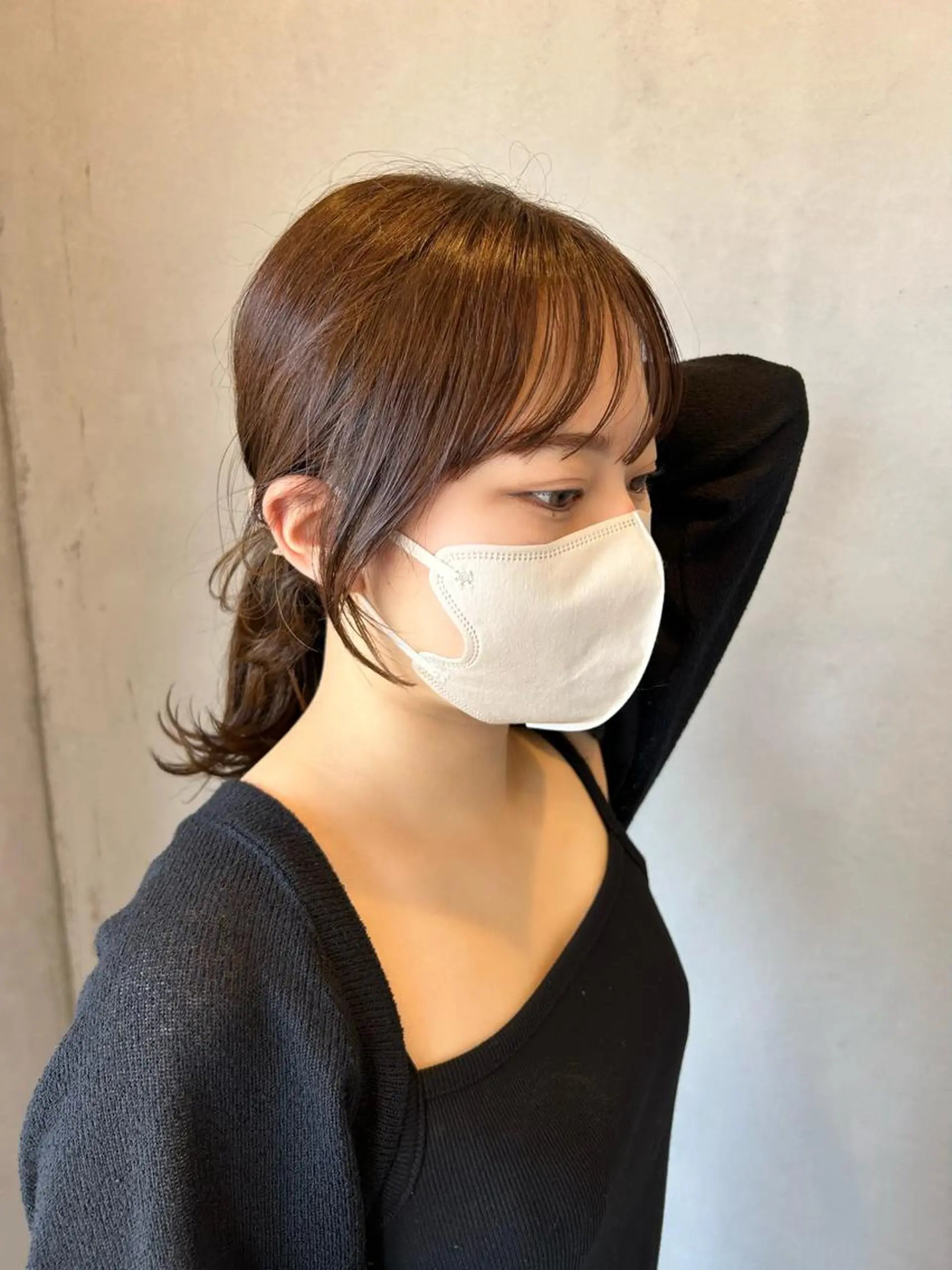 ミディアム レイヤーカット/長岡 グレージュ/マユ🎀のヘアスタイル