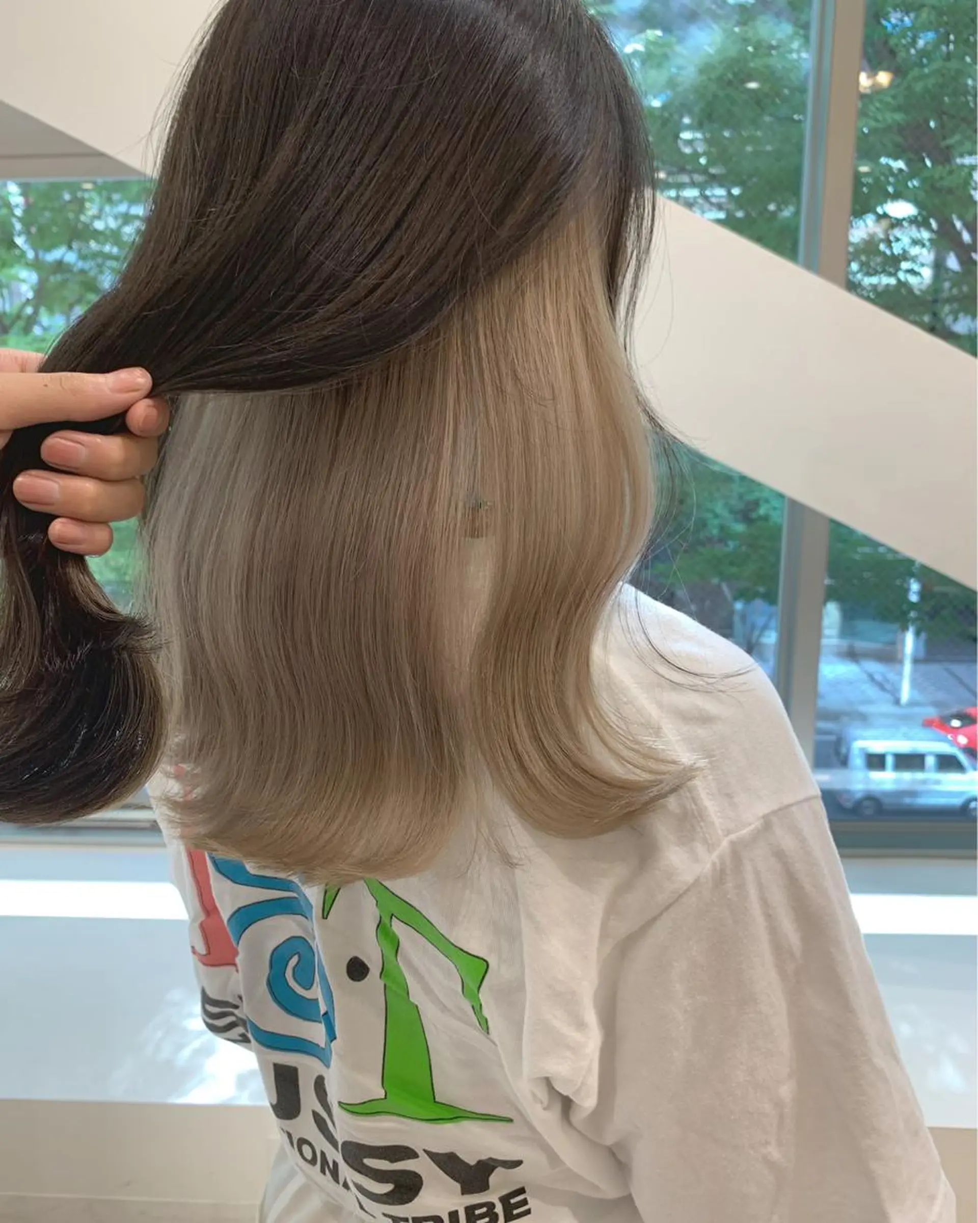 ミディアム カラー 韓国風/顔周りカット /髪質改善RYOTAのヘアスタイル