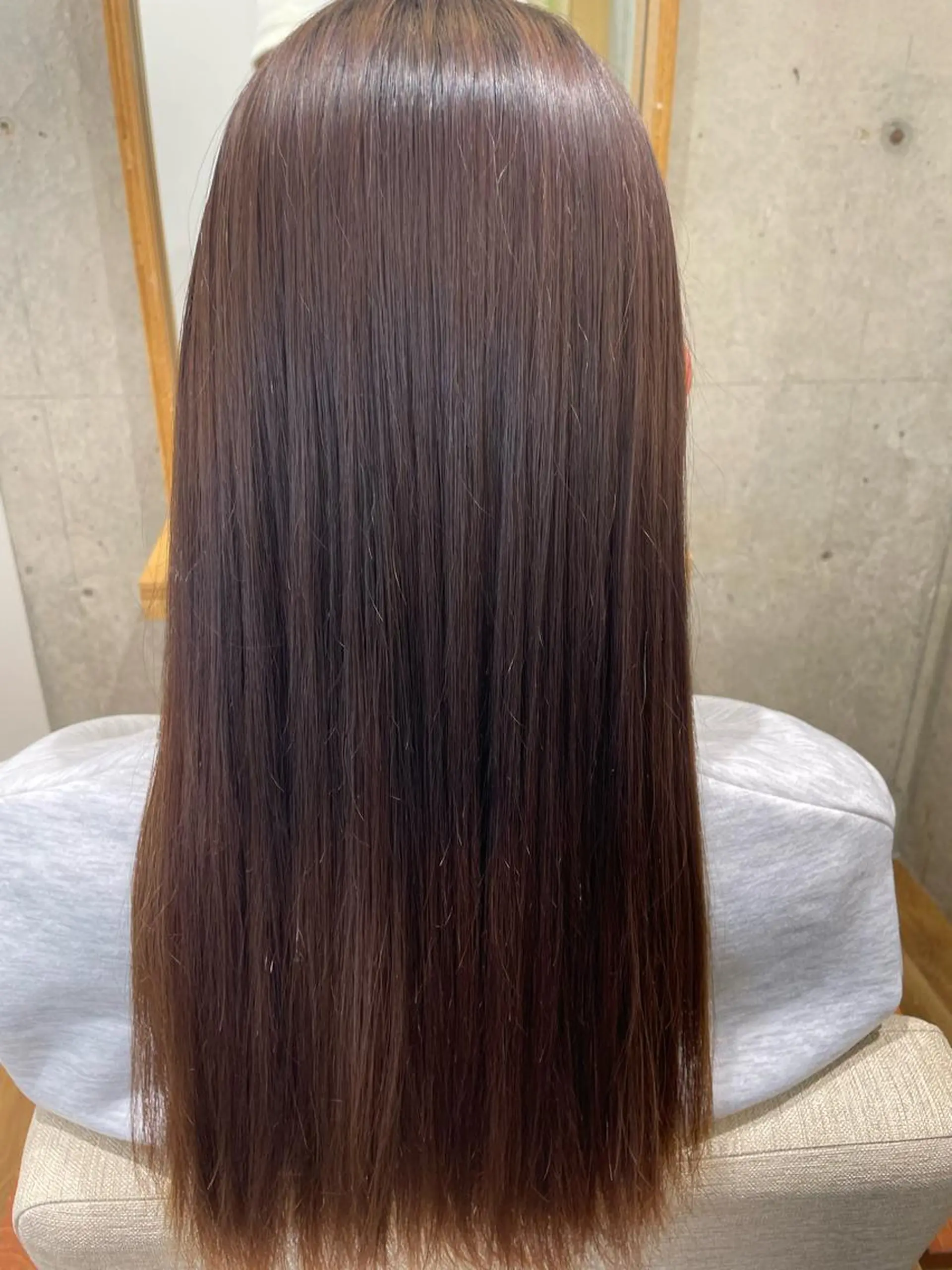 ロング 縮毛矯正 hairs BEAU 藤田彩夏のヘアスタイル