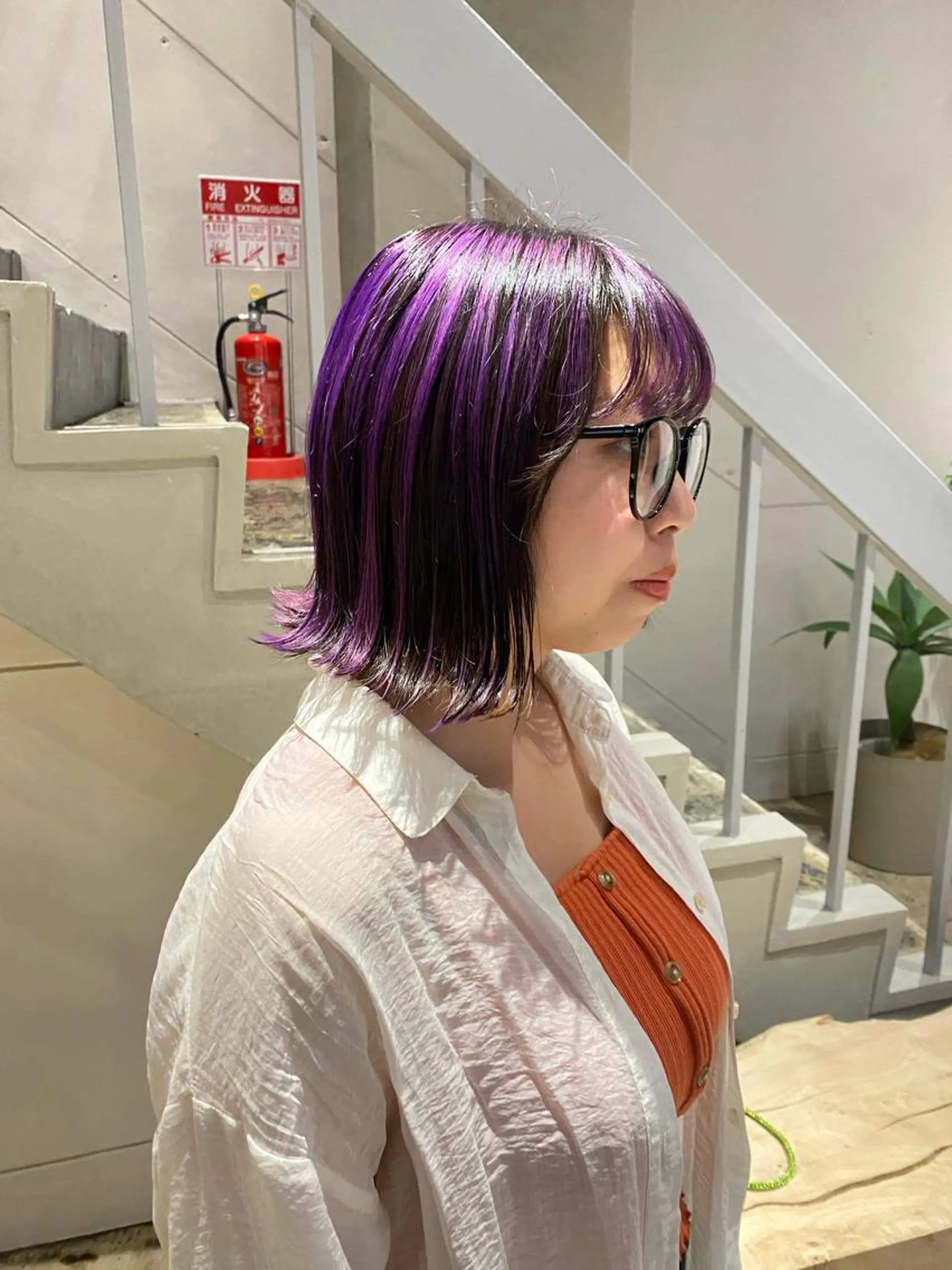 ミディアム カラー レイヤーカット/ ダブルカラーサクライのヘアスタイル