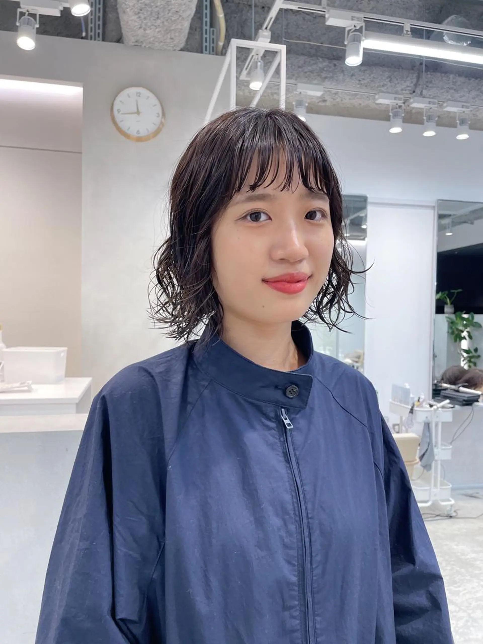 ミディアム パーマ 青木 優歩のヘアスタイル
