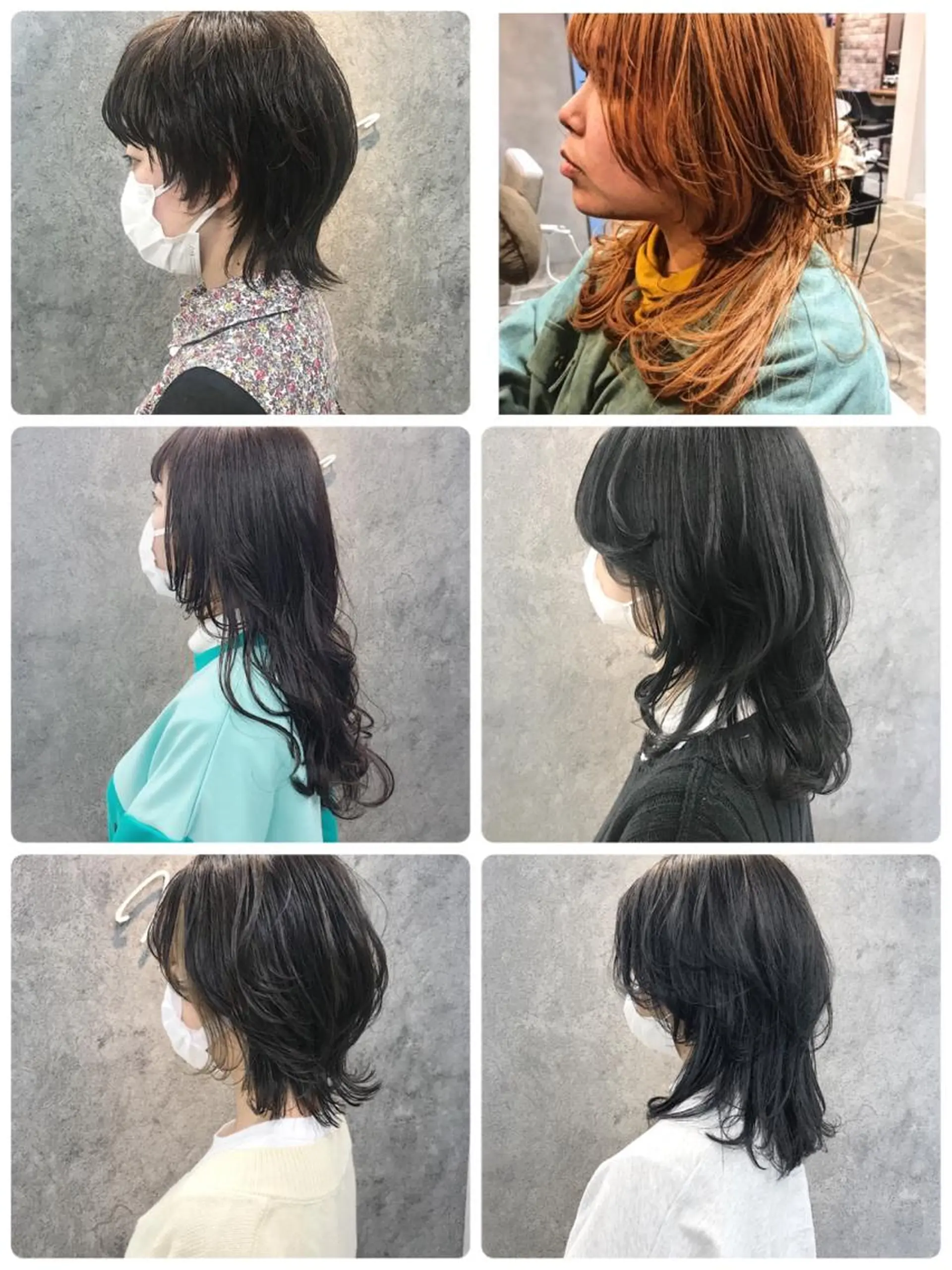 ミディアム ウルフカット カット 所渉/韓国レイヤー /ウルフカットのヘアスタイル