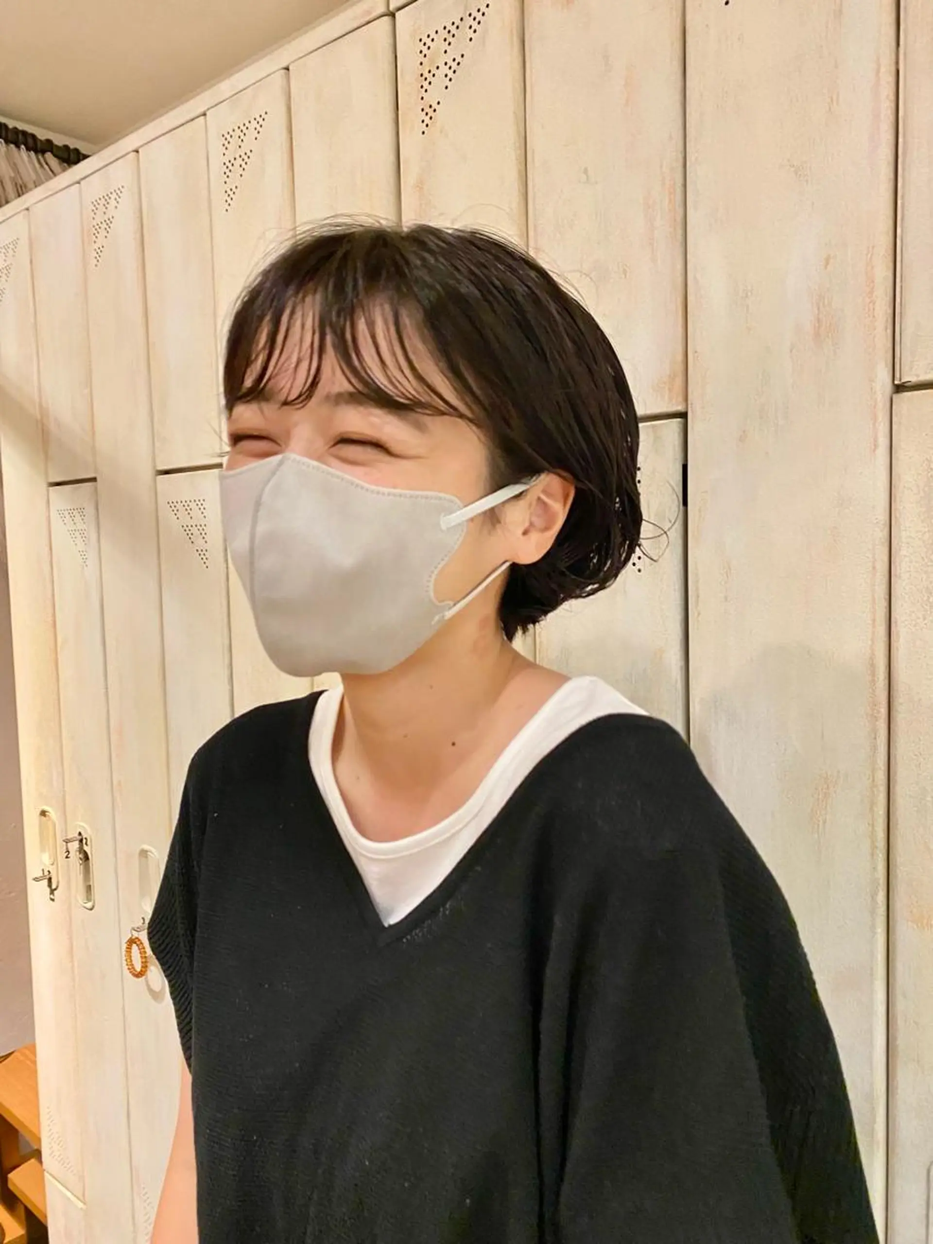 ショート パーマ カット パーマ トリートメント BELLA阿部野 TOMOMIのヘアスタイル