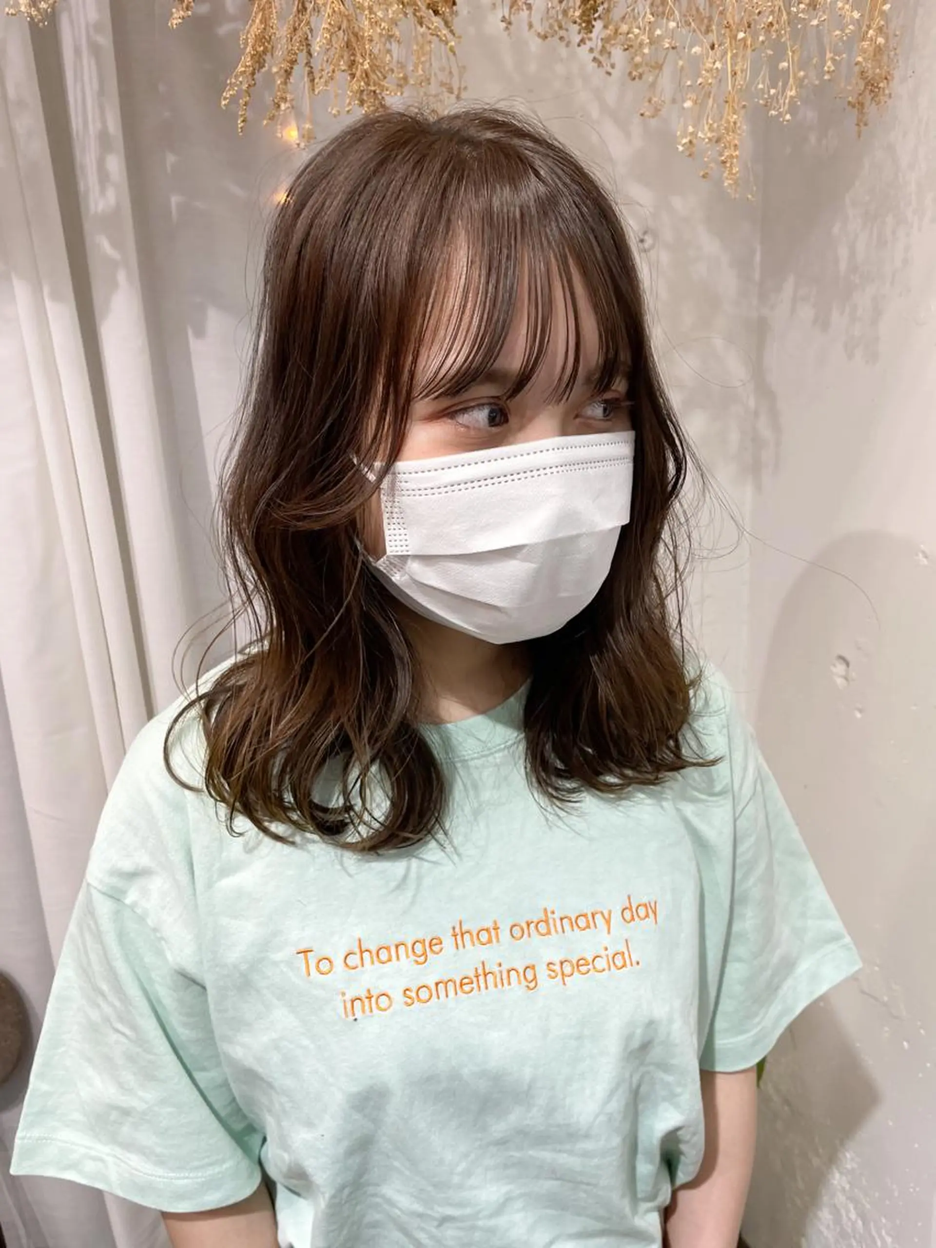 ミディアム 仙田 遥のヘアスタイル