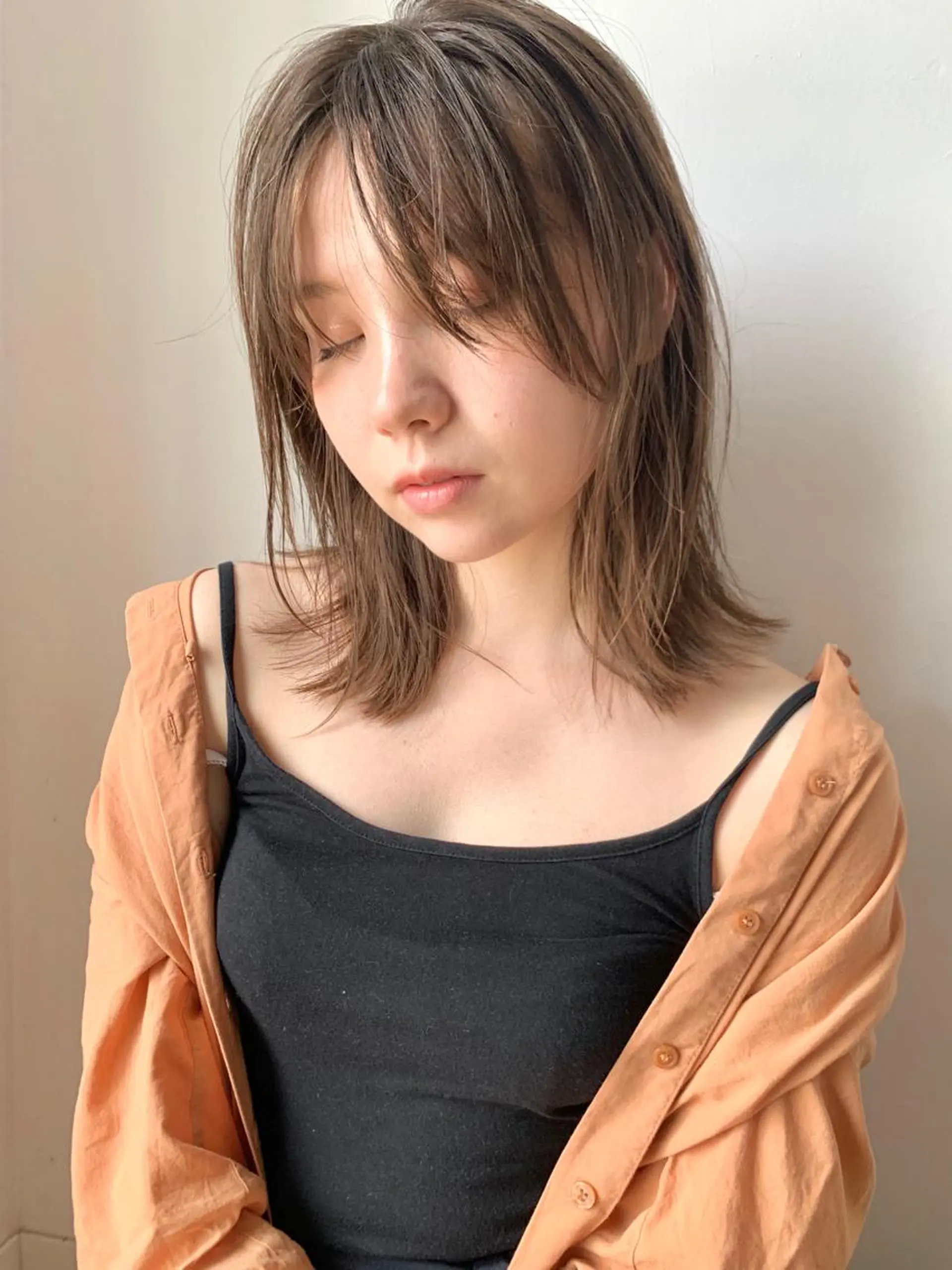 ミディアム カラー ボブレイヤー ボブ レイヤーカット カット ヘアカラー iet.所属・ウルフ/ボブ/レイヤ ーカット◎ricoのヘアスタイル