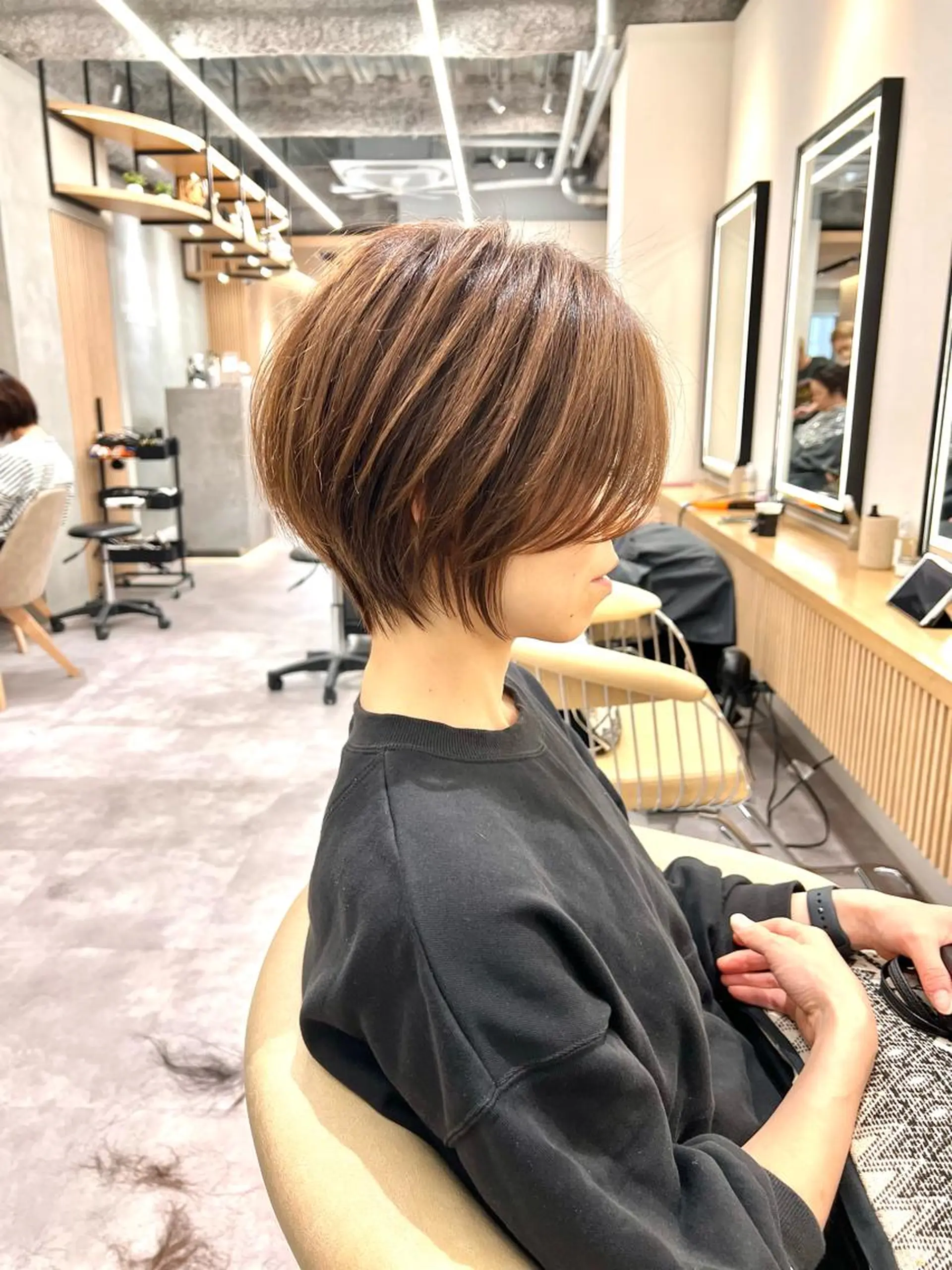 ショート カラー ショートヘア 【似合わせ・レイヤー ・パーマ】海気のヘアスタイル