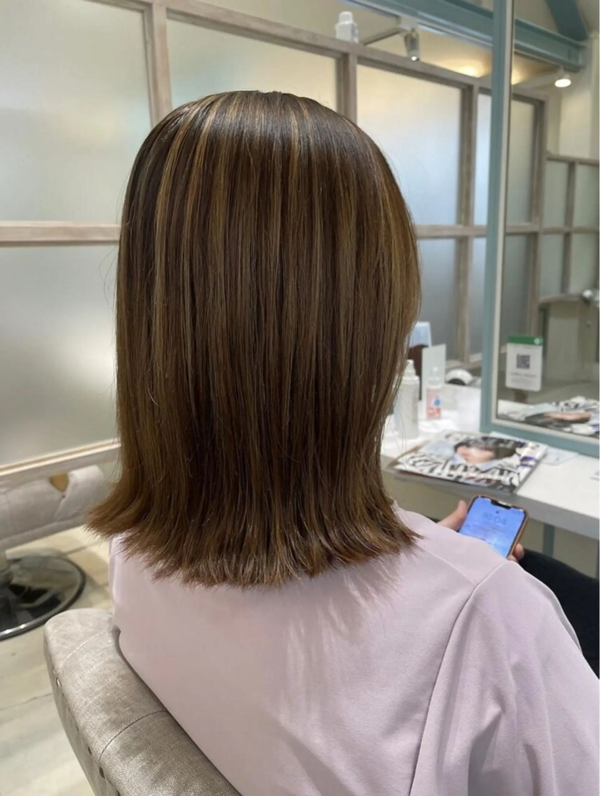 ミディアム カラー ハイライトカラー 外国人風カラー ハイライト N'SOL戸田店 加藤颯馬のヘアスタイル