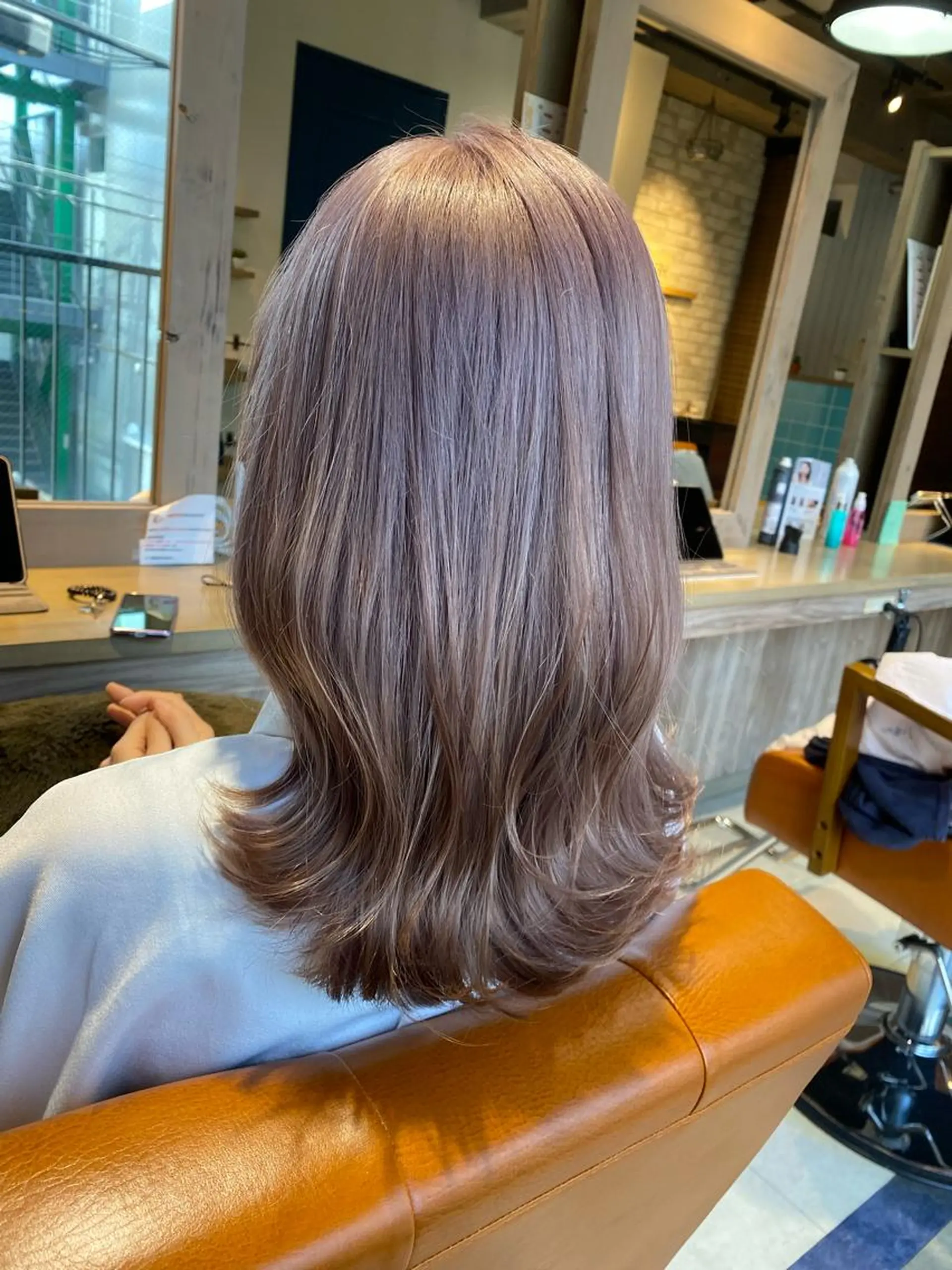 セミロング カット ヘアカラー トリートメント 🐻結んで可愛い hair EMI🐻のヘアスタイル