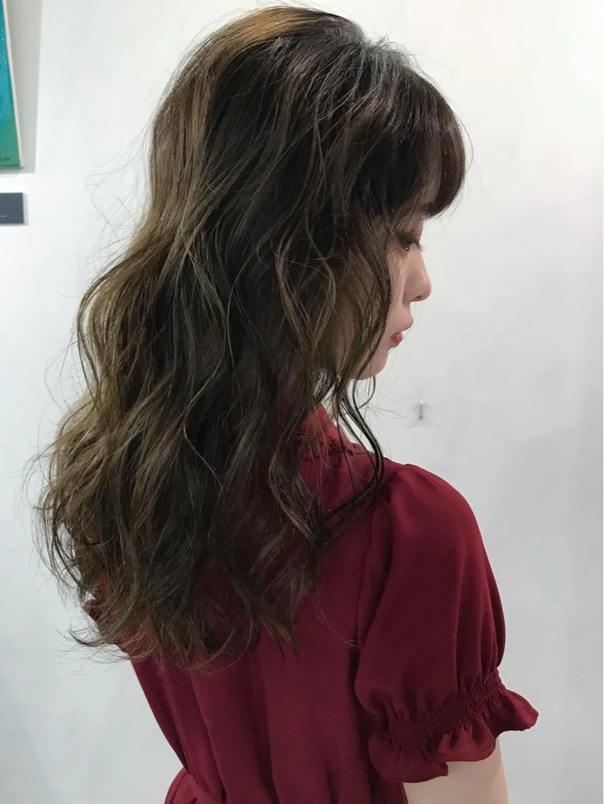 ロング カラー グレージュ カーキグレージュ エクステ(レミー毛) NINEのヘアスタイル