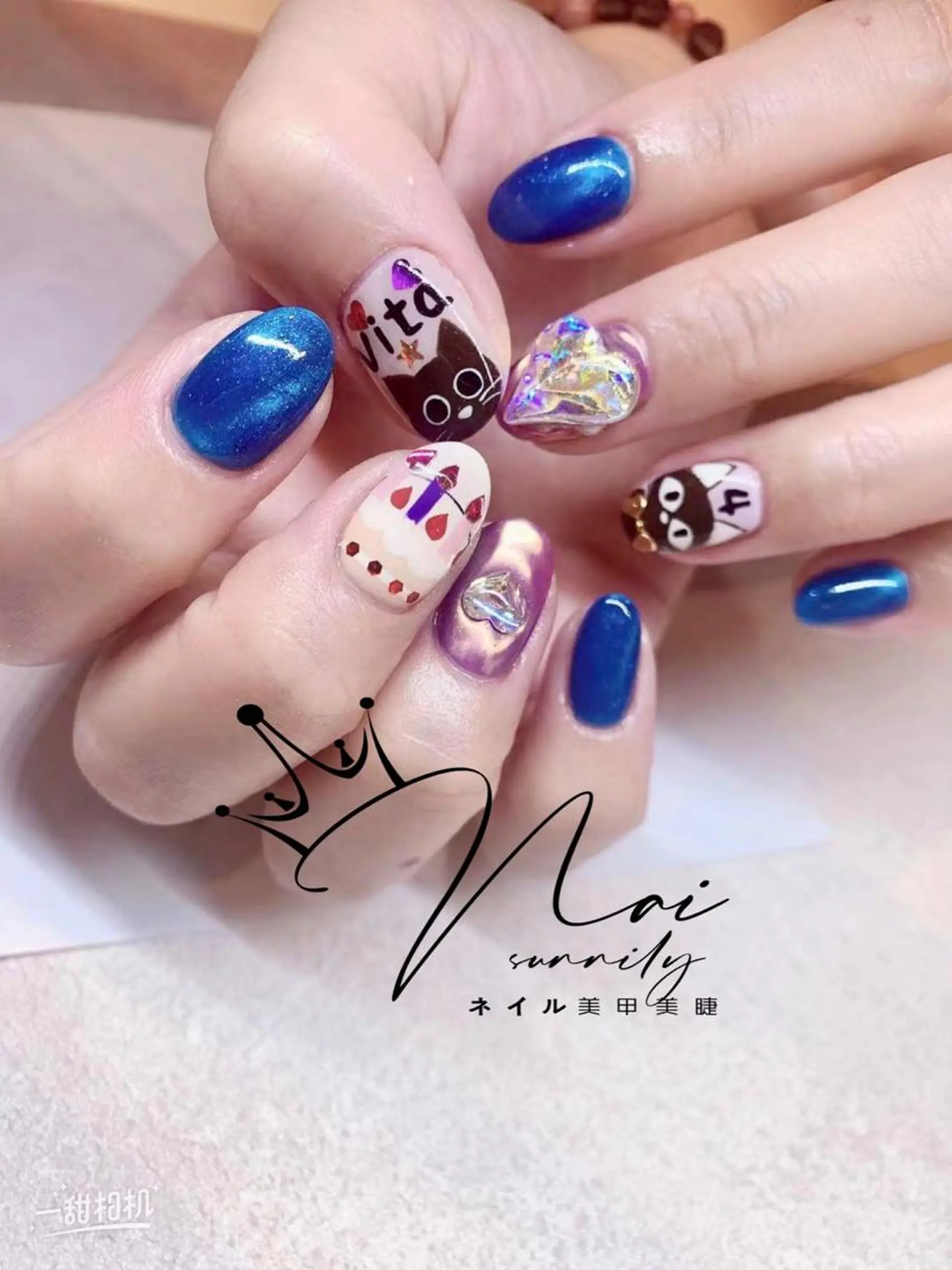 ネイル ハート 長さだし専門店 M2　rikaのネイルデザイン