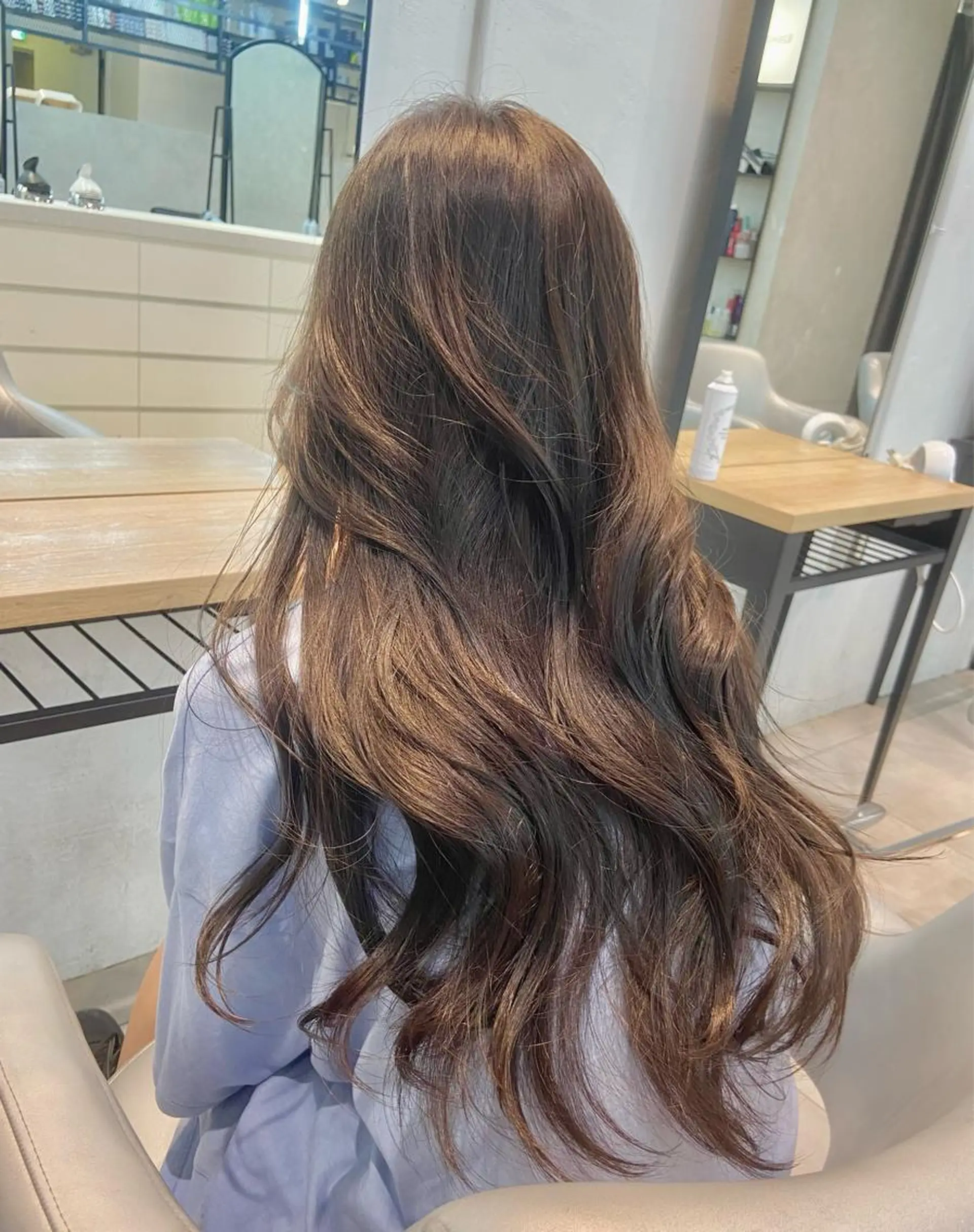 ロング ワンホンヘア ヘアカラー 韓国ヘアメンズ・レデ ィース特化ミクのヘアスタイル